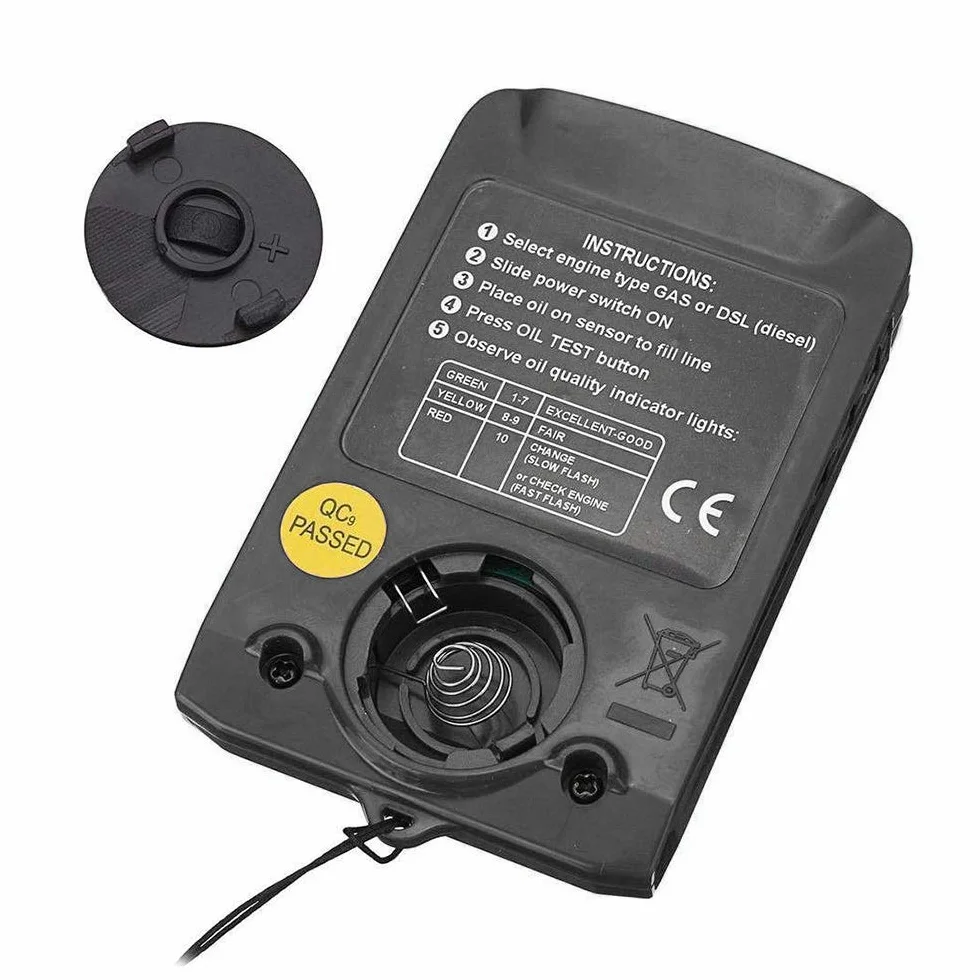 Detector Digital de Calidad de Aceite de Motor 12V Probador de Fluidos Gasolina y Diésel con Alta Precisión y Función de Calibración Analizador Portátil para Aceite de Motor y