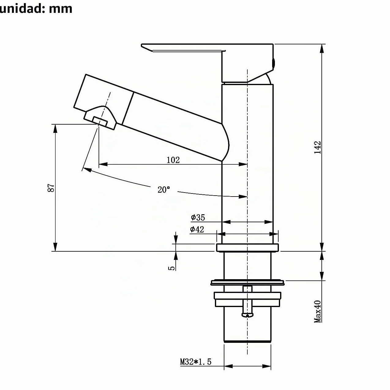 Grifo de Lavabo de Baño Oro, Ángulo de Salida de Agua Cómodo, Grifería para Lavabo de Esquina, Mezclador Monomando de Acero Inoxidable 304, Aireador Extraíble, Agua Fría y Caliente