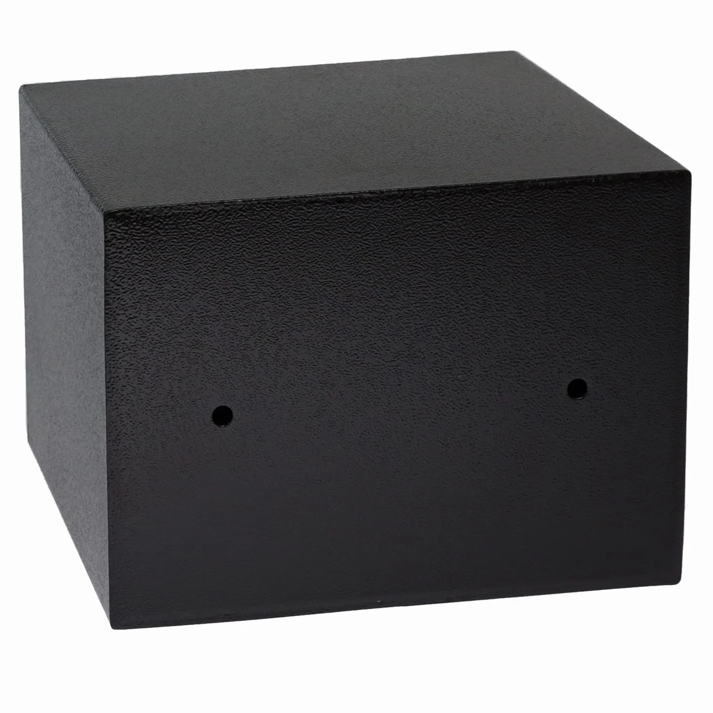 HMF Caja fuerte con llave para muebles, compacto y resistente, 23x17x17 cm, Negro