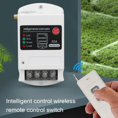 Interruptor Remoto Inalámbrico de Largo Alcance, Control RF 5 km para Motobombas y Luces, AC220V, 5000 Metros