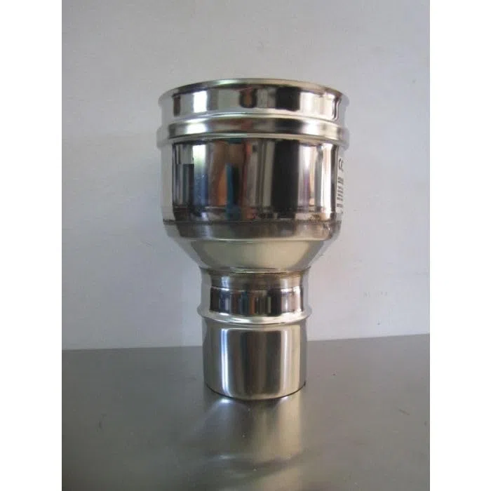 Reducción y aumentos de sección para tubo de humos de acero inoxidable (Ø 150 mm / 200 mm)