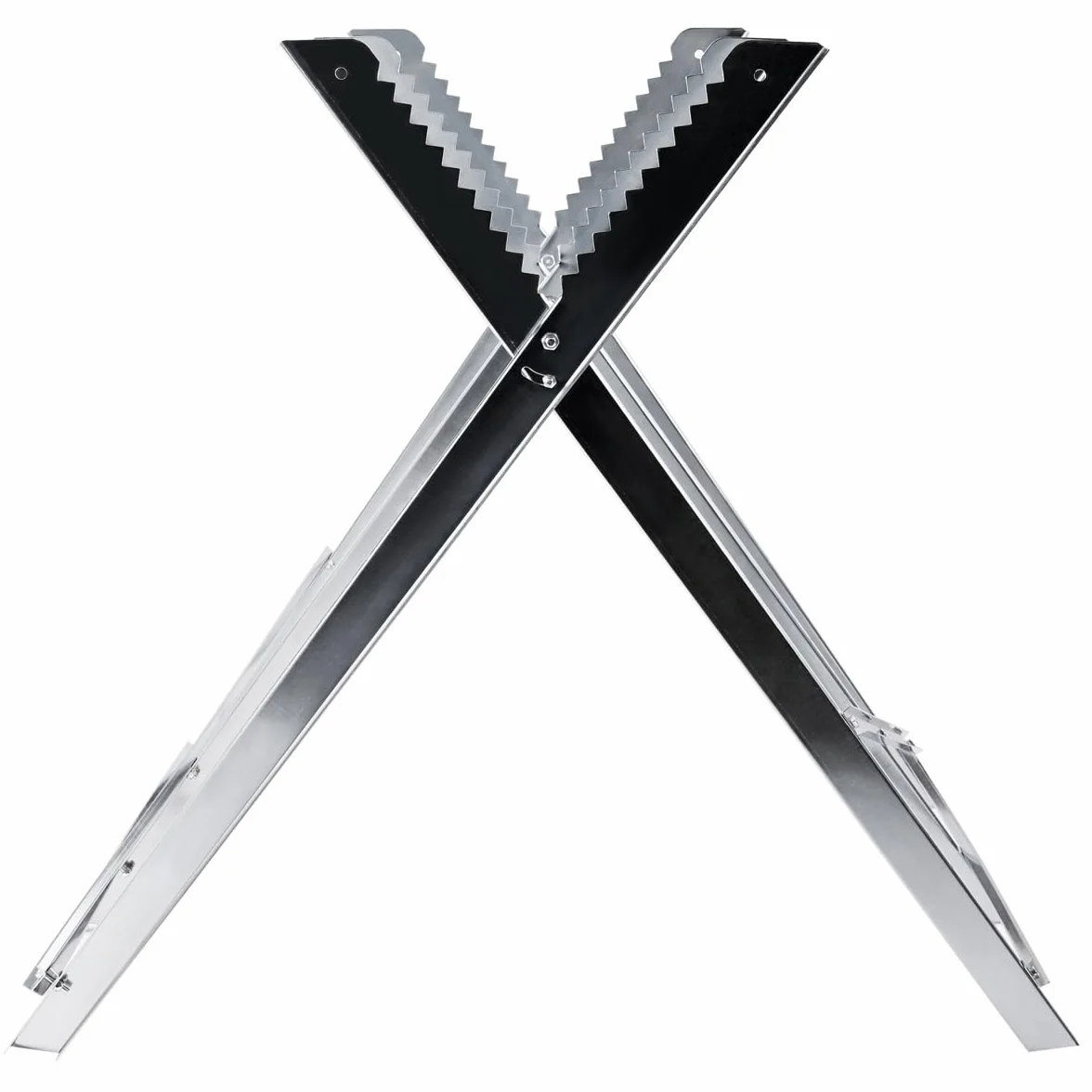 T-LoVendo Caballete para Serrar Cortar Leña Banco para Motosierras Troncos Plegable diámetro hasta 40 cm Peso max150kg Metal Galvanizado