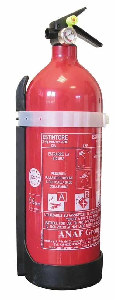 Cora 000126804 extintor 2 kg de Polvo, Clase 8A 70B-C con Soporte