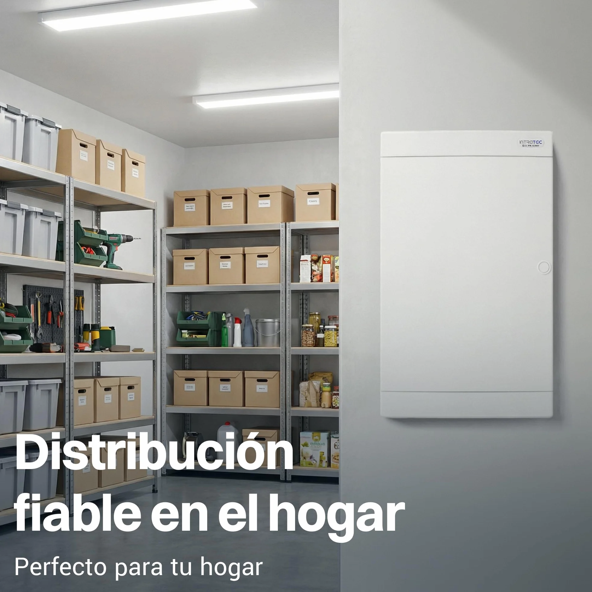 Intratec Caja de Distribución Empotrada 3 Fila IP40 36 Módulos Blanco 482x283x106mm