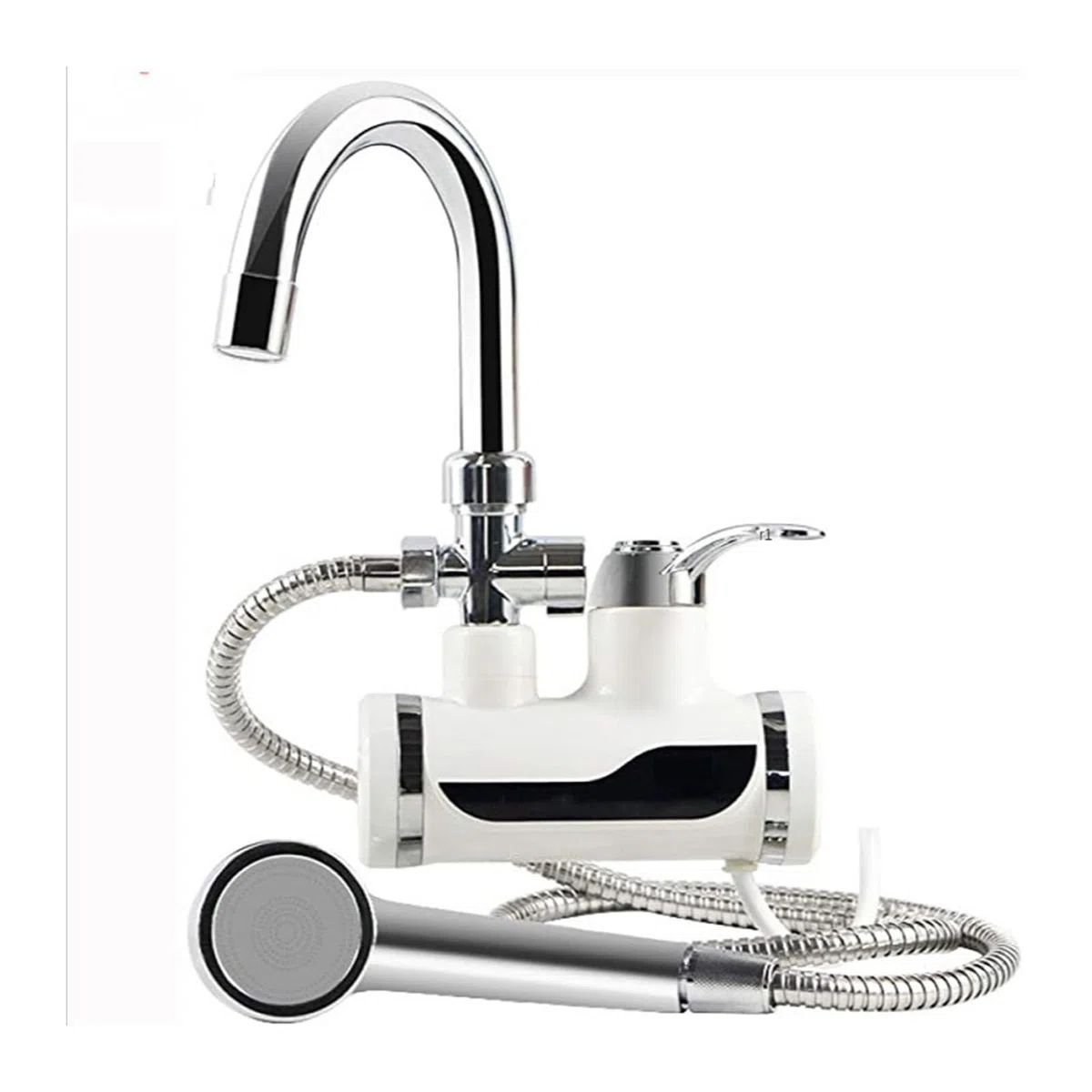 Calentador de agua de cocina, calefacción en frío, grifo, calentador de agua instantáneo, grifo caliente instantáneo, calentador de agua con cabezal de ducha(Burgundy)