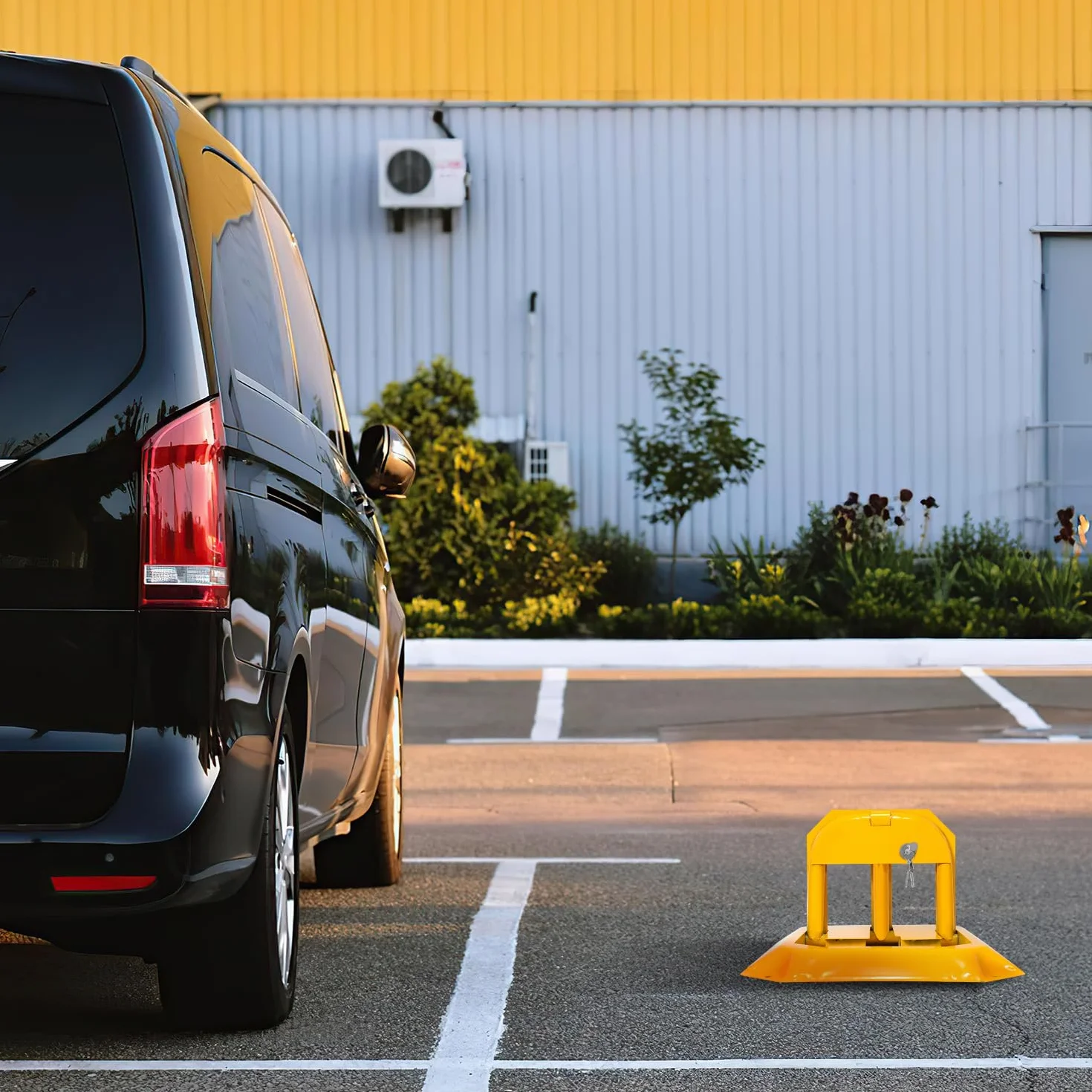 Sonnewelt Barrera de Parking Plegable Acero 5000 kg 55,5x46x32 cm