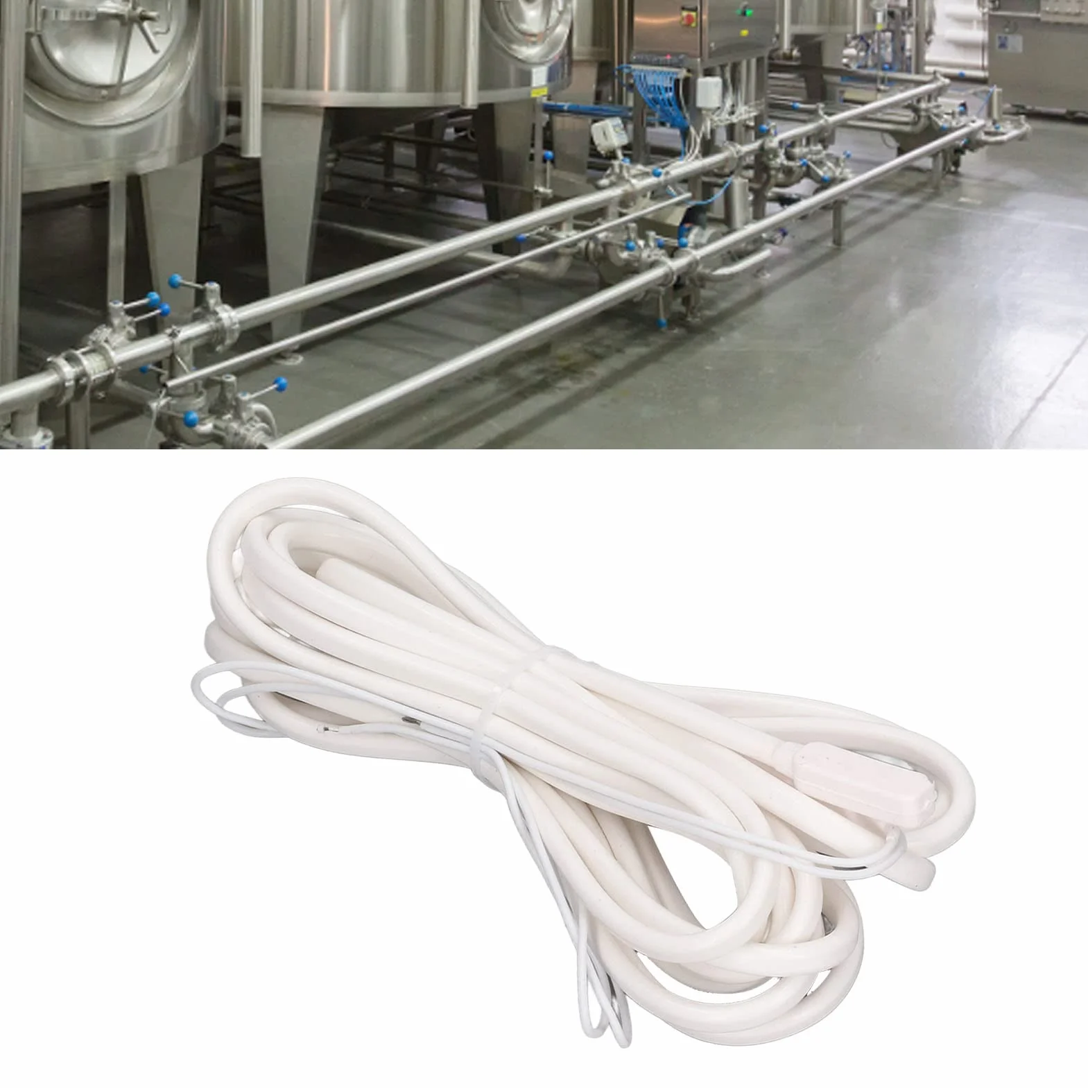 Cable de calefacción de goma siliconada para tuberías 5m 200W 70℃ Cable de calefacción antihelada para protección contra heladas con seguridad y calefacción rápida