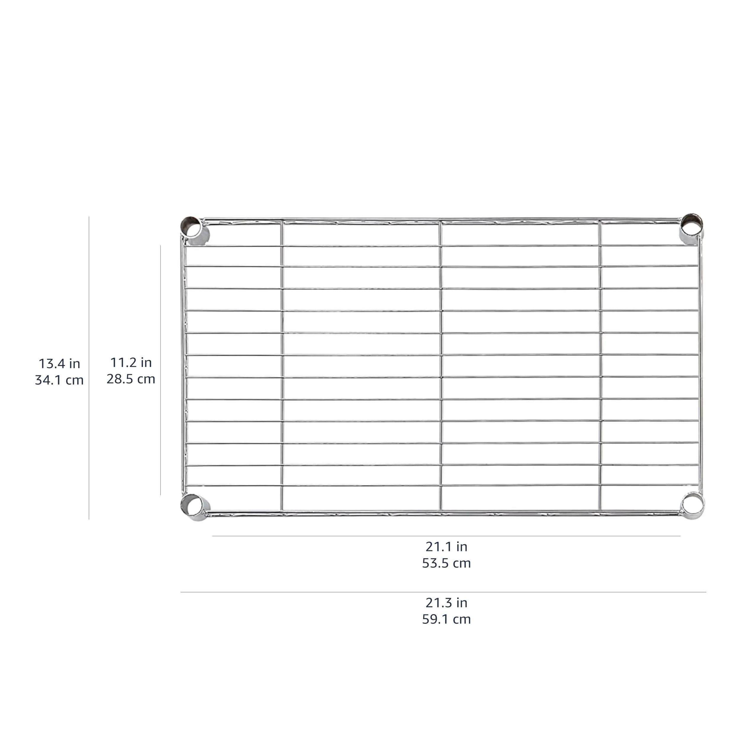 Amazon Basics Unidad de almacenamiento estrecha de 5 baldas con estantes ajustables en altura y patas niveladoras, peso máximo de 453 kg, Cromado, 34 cm x 58.9 cm x 152.5 cm (D x W x H)