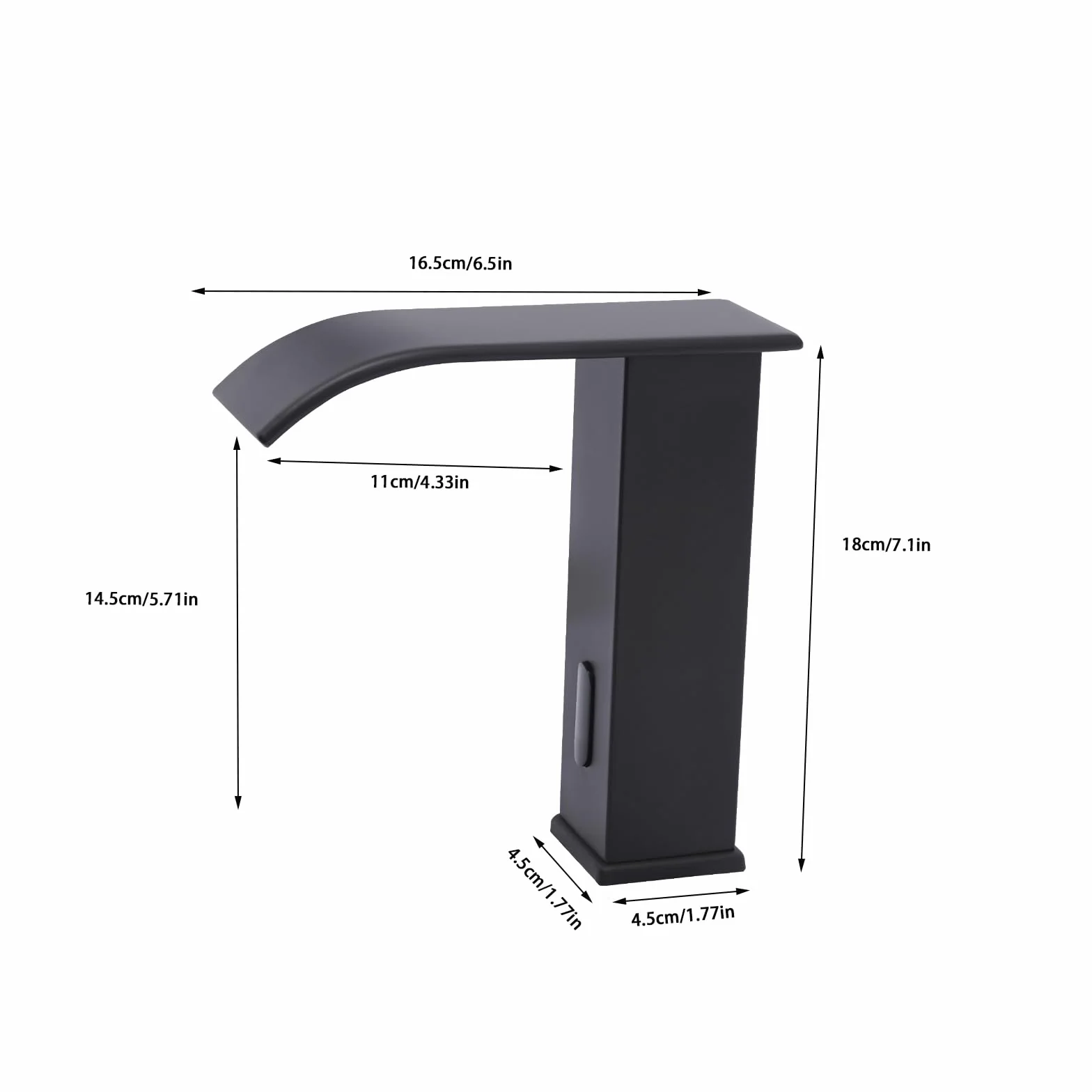 Grifo Automático Negro con Sensor Infrarrojo para Lavabo y Baño - Agua Fría y Caliente