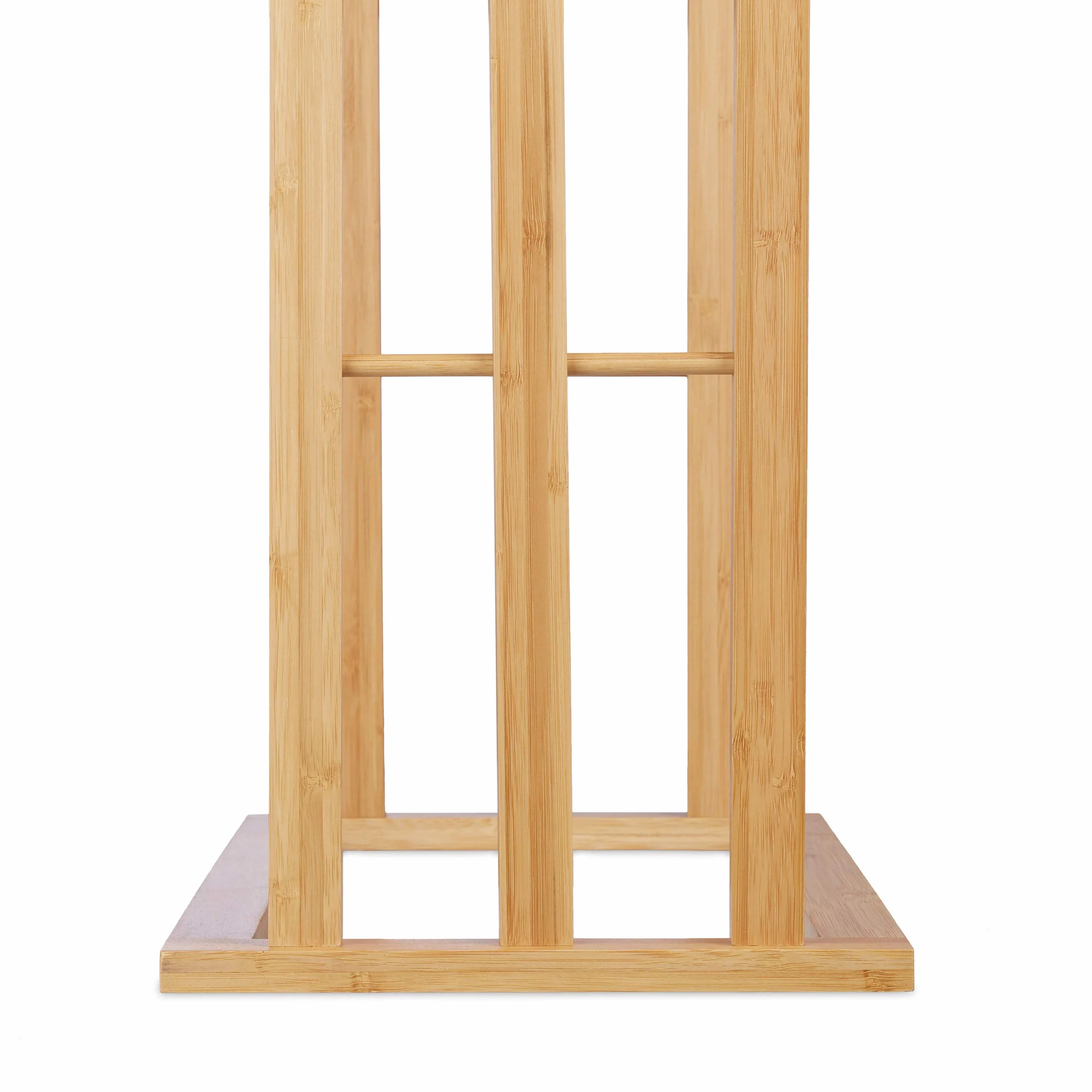 Relaxdays Toallero de Pie Bambú 3 Barras Soporte Toallas Madera 84x48x26 cm Marrón Natural