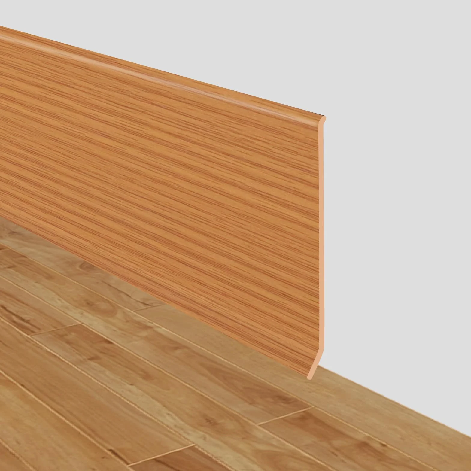 Rodapies autoadhesivo rodapié blando de PVC 10cm de ancho zócalos decorativos base de pared zócalo flexible autoadhesivo molduras decorativas para pared (Grano de madera amarillo, 10cm×6m)
