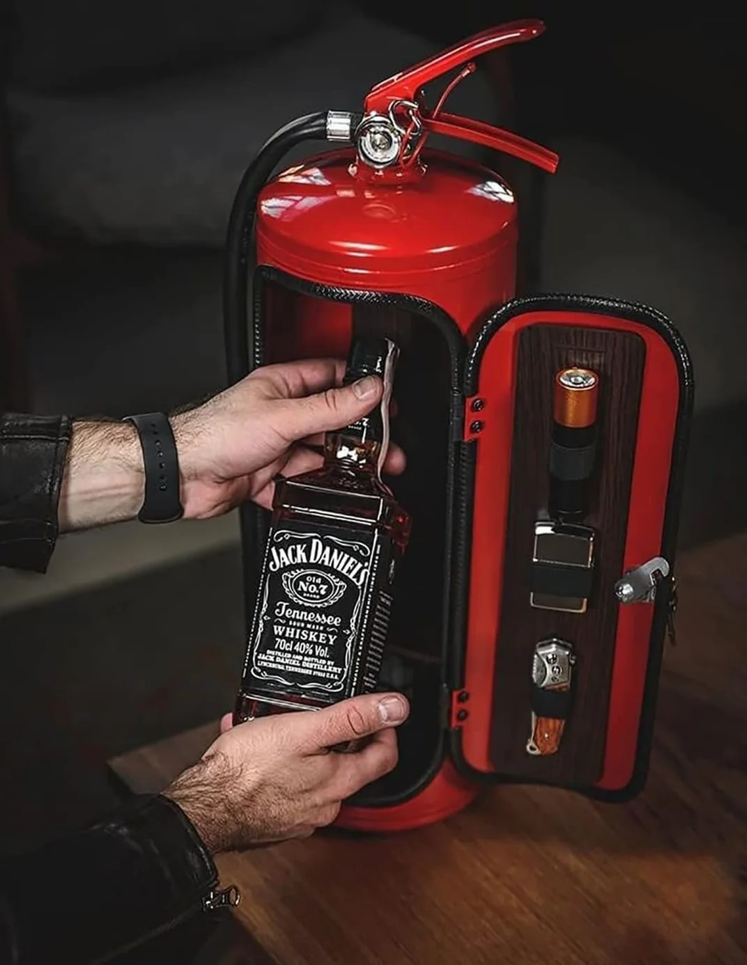 Minibar Eextintor de Incendios, Metal de 11.8 Pulgadas, para Amantes del Whisky, Bombero, Bar de Regalo