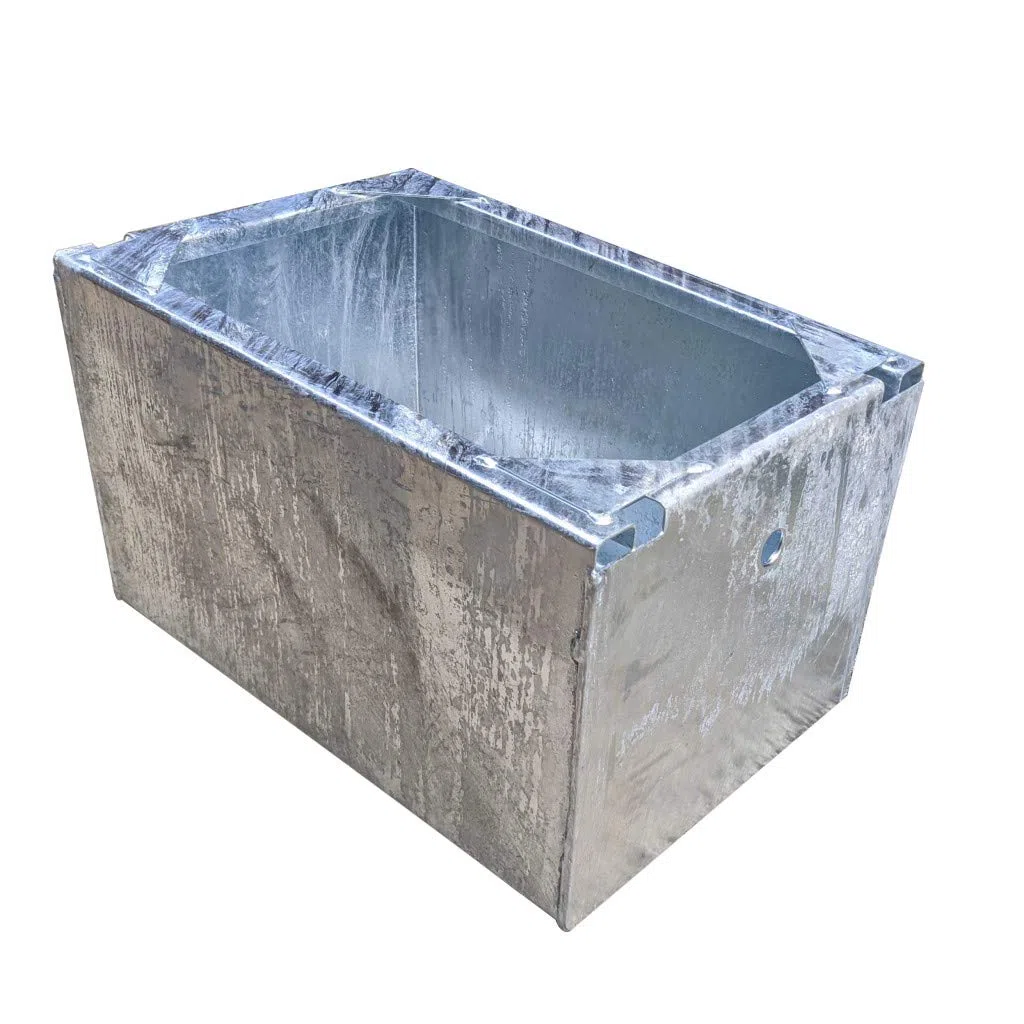Tanque de almacenamiento de agua fría galvanizado de 10 galones, 45,7 x 30,5 x 30,5 cm.