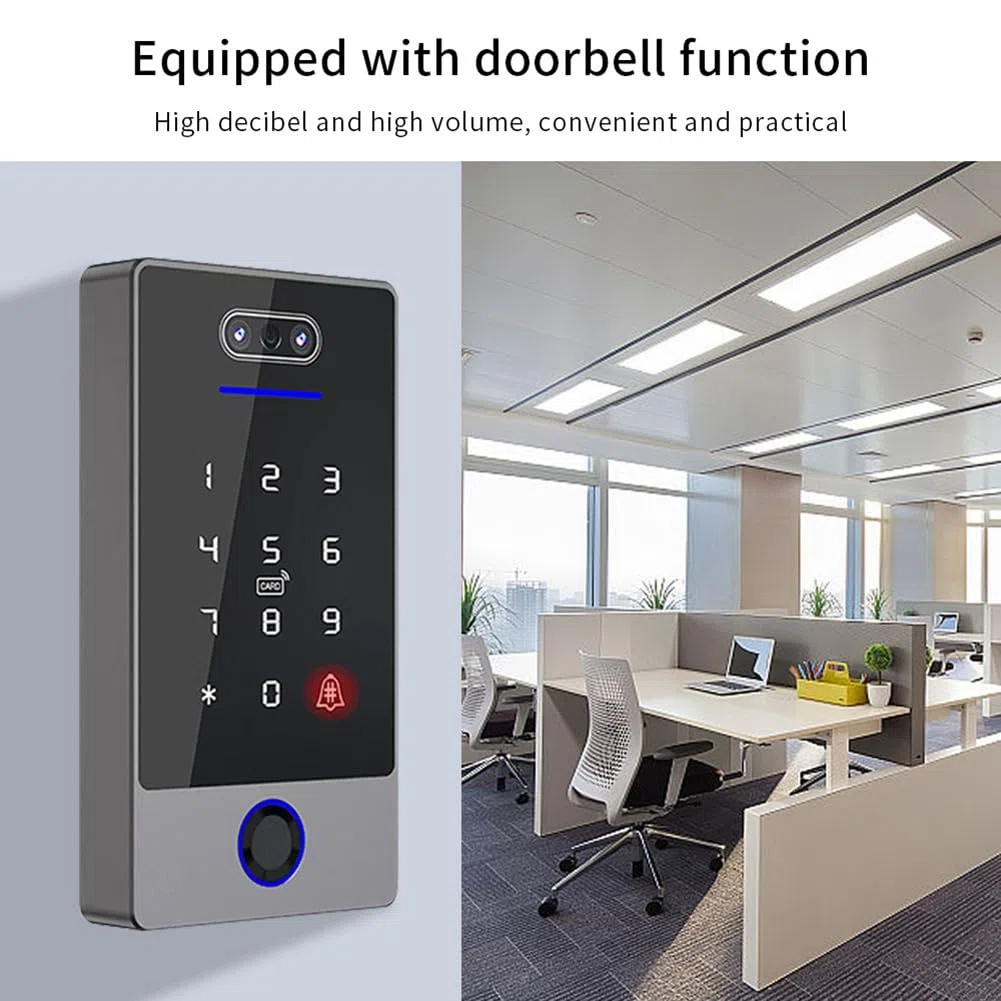 TTLock Teclado de Control de Acceso Reconocimiento Facial Controlador de Acceso Autónomo Impermeable Huellas Digitales para Cerradura de Puerta B