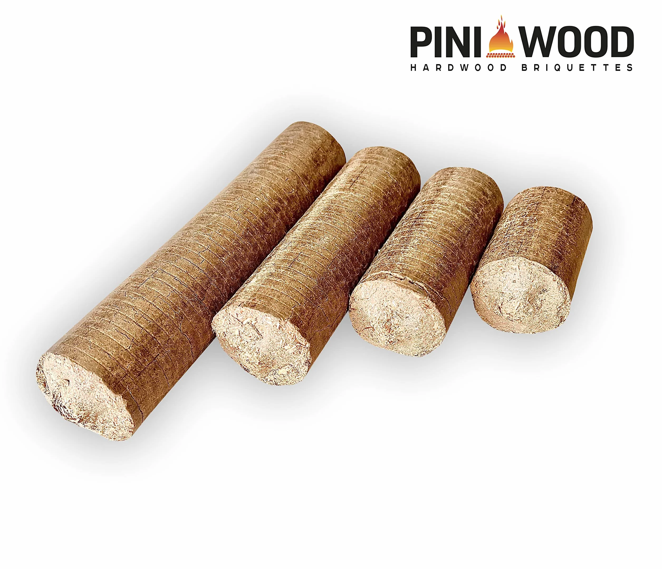 PINI Briquetas de madera dura, 100% roble, 15 kg, chimenea, estufa, leña, barbacoa, briquetas de roble con larga duración de combustión