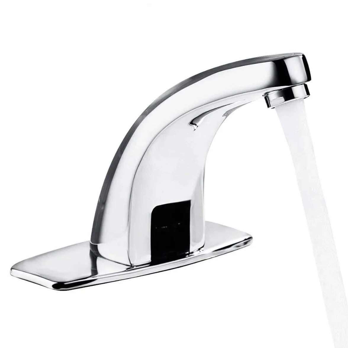 Yosoo Grifo automático con sensor infrarrojo, aleación de zinc, inteligente, sin contacto, para cocina, baño, con caja de control