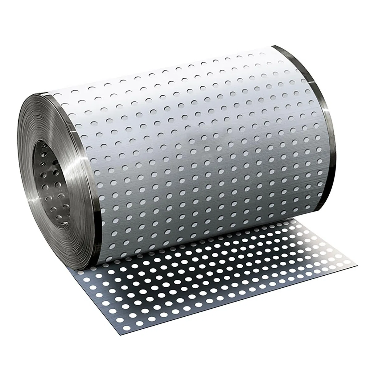 COYOUCO Hoja Perforada de Acero Inoxidable 304, Malla Metálica Decorativa con Agujero de 8 mm, Placa de Metal Perforada para Barandilla de Alféizar y Soporte para Flores,40cm x 200cm