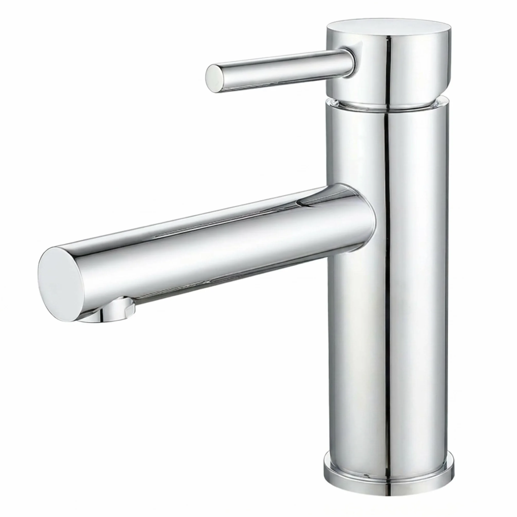 VALAZ Grifo Lavabo | Grifo Monomando Lavabo, Mezclador Agua Fría y Caliente, Ahorro de Agua | Instalación Facil y Rápida | Latón, Inoxidable, Elegante, Serie Palancia (Lavabo, Cromado)