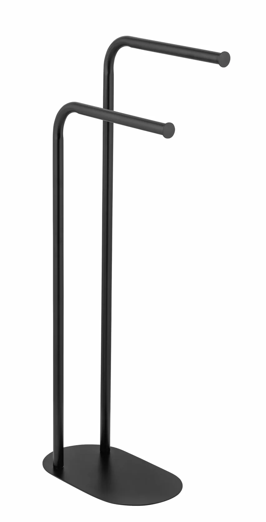 WENKO Toallero Mod Levante Soporte Independiente para Toallas Perchero Acero Negro 30 x 79 x 17 cm