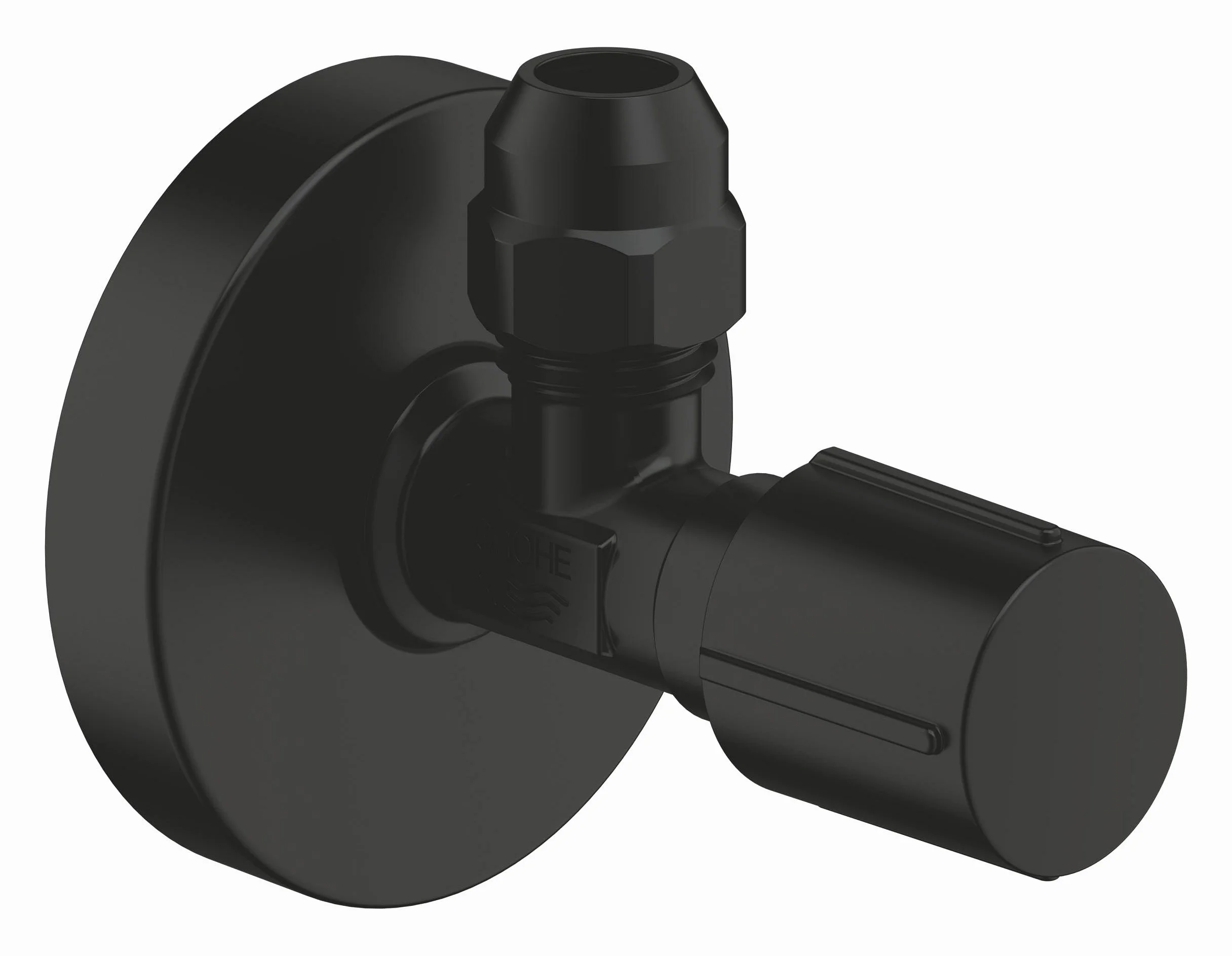 GROHE Llave de corte de 1/2" QuickFix (Acabado duradero), Negro mate 220732430
