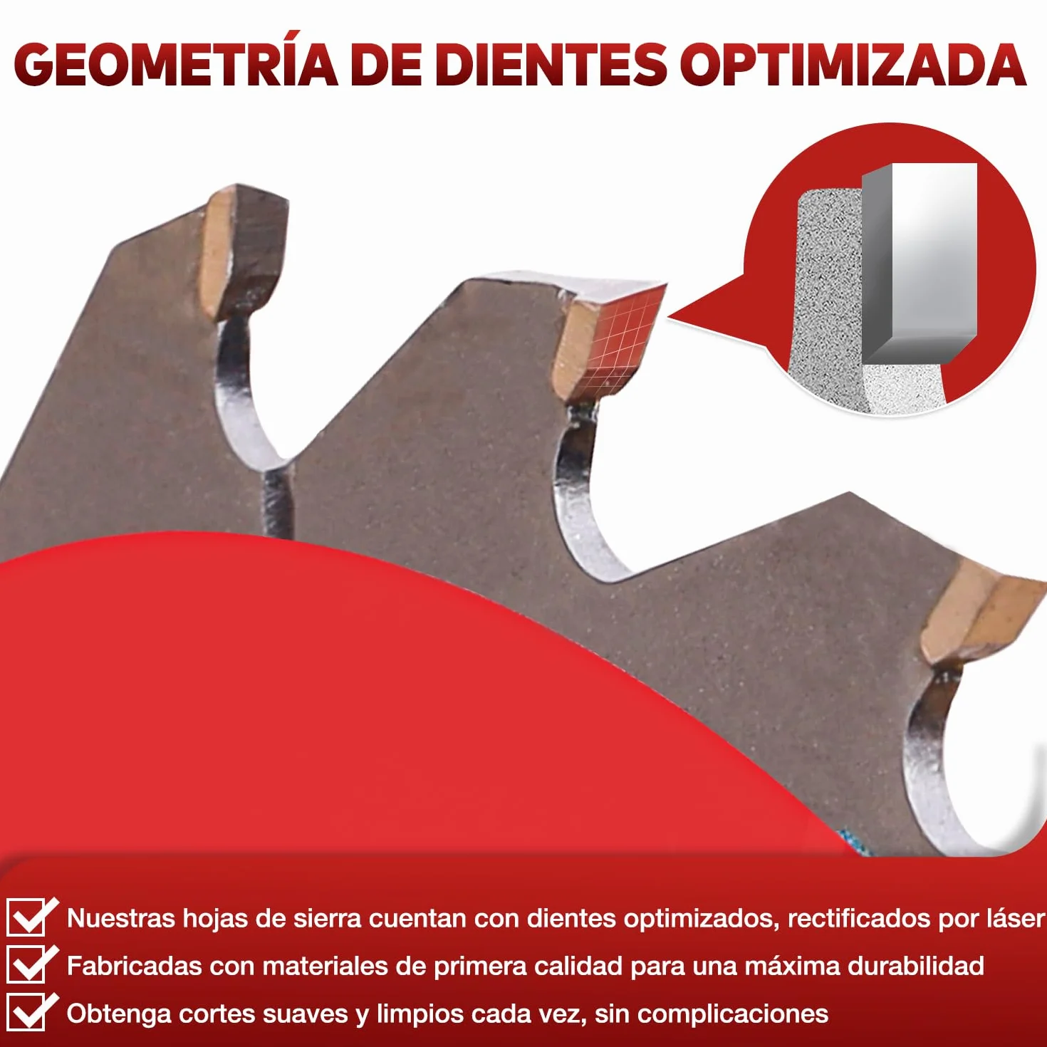 Hojas de Sierra Circular 210 x 30 mm TCT (48/60/100 dientes) para Cortar Madera, Contrachapado, Laminado, Plástico y Paneles de Yeso