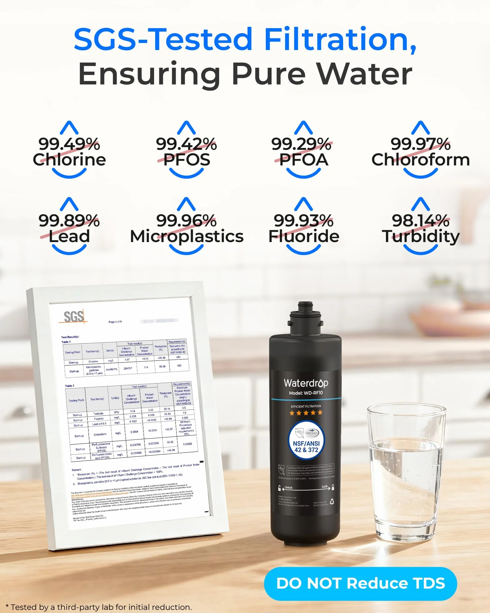 Waterdrop WD-RF10 Filtro de Agua NSF/ANSI 42 Certificado 30.000 Litros