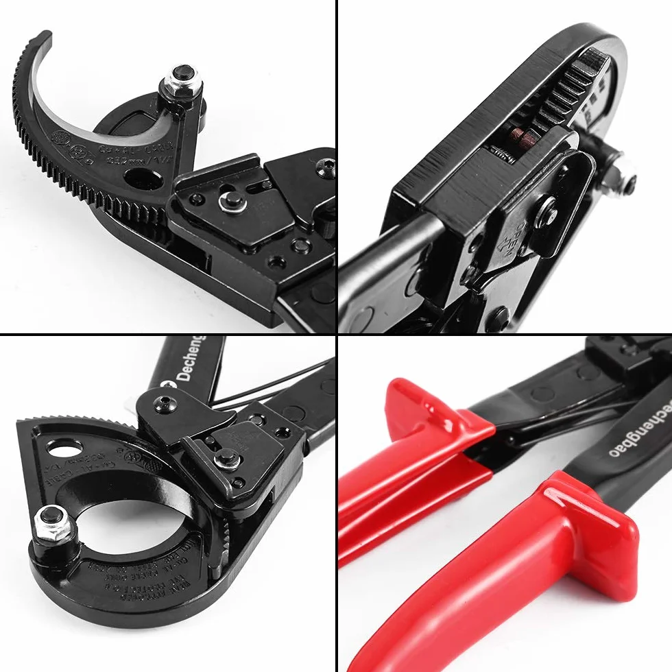 Cortador de cable Dechengbao, resistente cortador de aluminio para cable de trinquete y alambre, corte hasta 240mm²