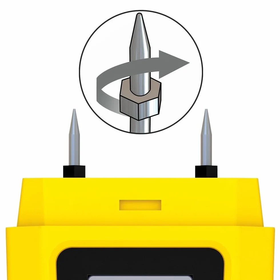 TROTEC Medidor de Humedad de la Madera, Temperatura y Materiales BM22, Linterna LED, Portátil, Indicador de Humedad LED, Portátil, Clip para Bolsillo