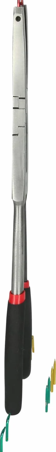 KS Tools 500.7035 Alicates de seguridad de doble articulación para anillos de seguridad interiores, con puntas intercambiables