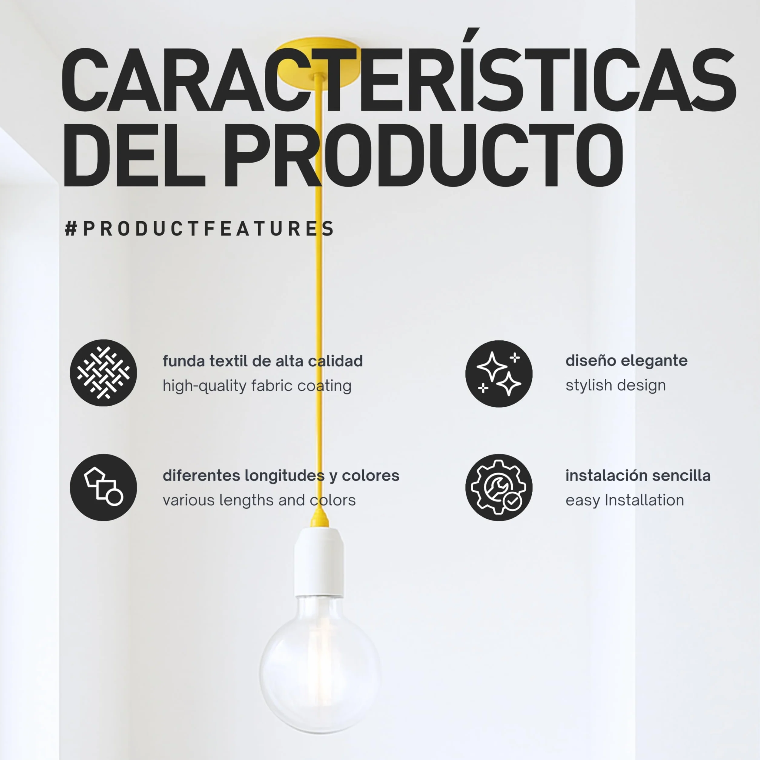 Cable Textil Trenzado Marrón 3x0,75 mm² 10 Metros, Cable Eléctrico 3 Hilos para Lámpara Proyecto DIY