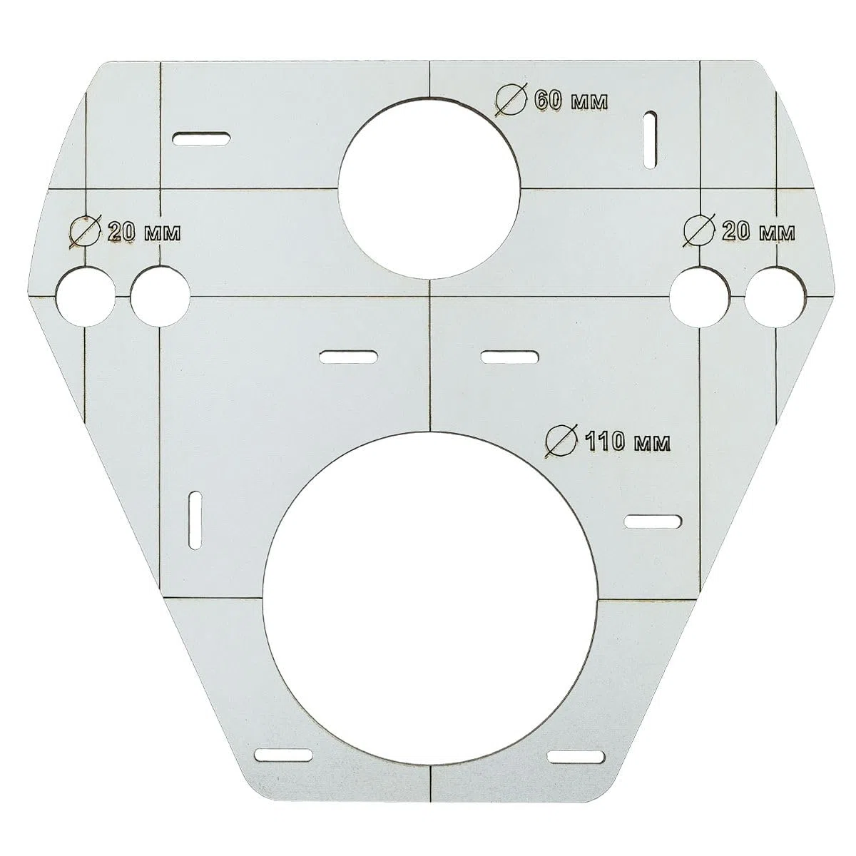 Plantilla, patrón, marcador de orificios para bastidor Geberit WC SENDI noVa TEMPLATE - Plantilla de trazado para soporte de inodoro - Soporte para inodoro suspendido - para agujeros de azulejos