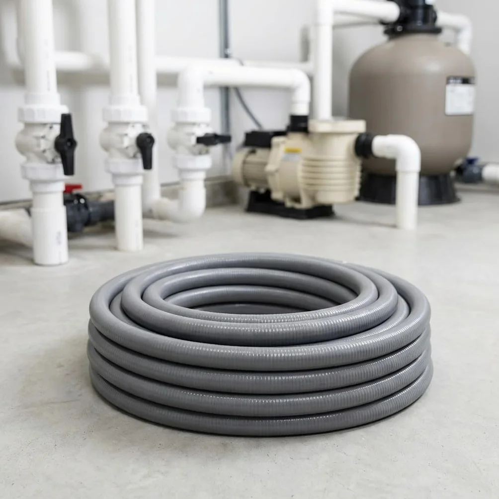 Suinga Tubería PVC Flexible hidrotubo Gris (40mm, 5 metros)