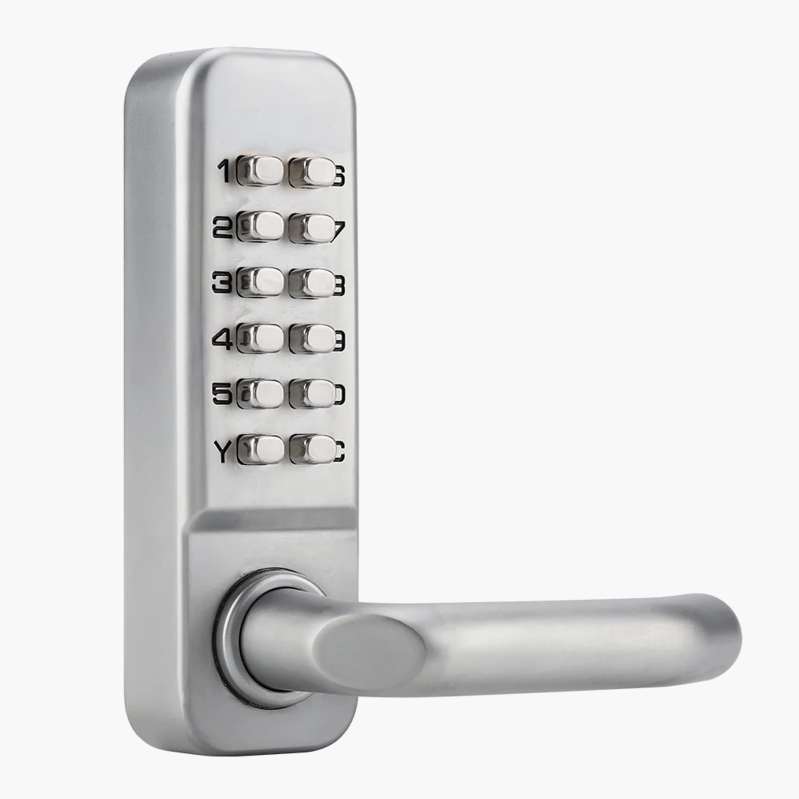 Cerradura de puerta con código numérico digital, Cerradura de puerta con pulsador digital de código mecánico Aplicable al grosor de puerta de 30-60 mm