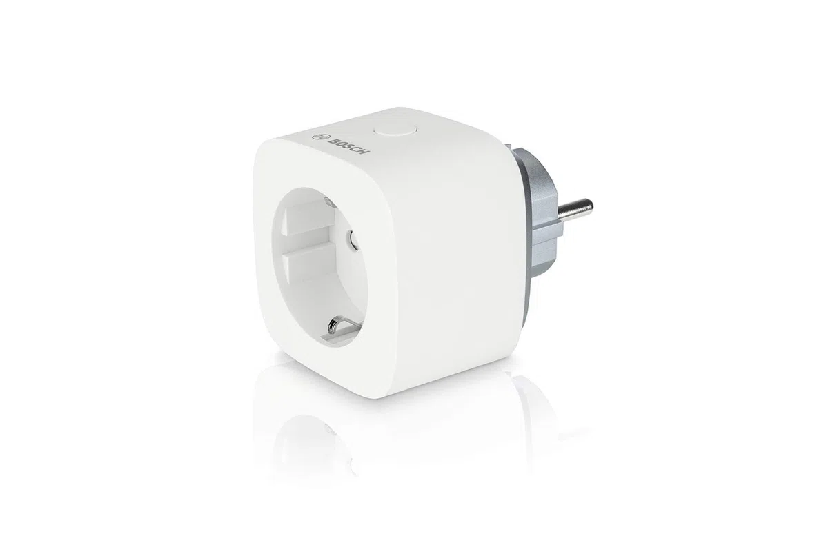 Bosch Smart Home Toma de corriente de wifi con funcionamiento mediante aplicación (diseño fino, señal inalámbrica reforzada y compatible con Alexa, Google Assistant y Apple HomeKit)