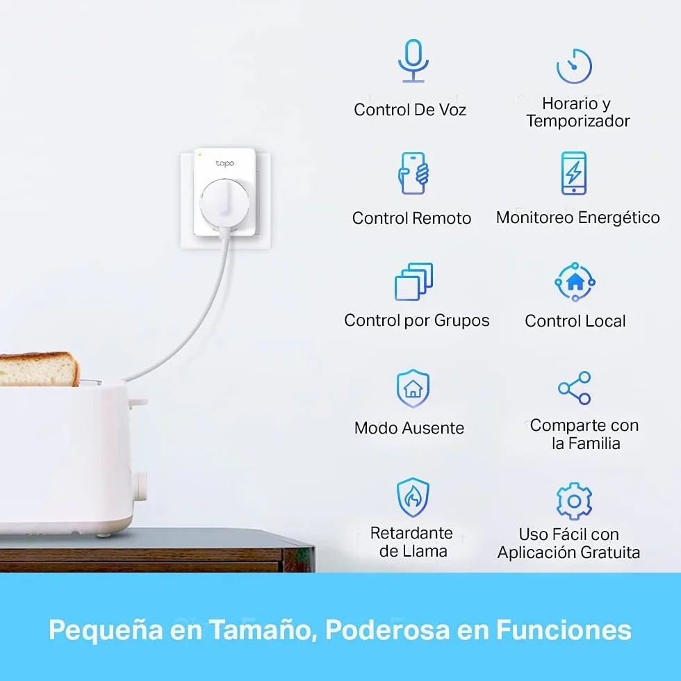 Tapo P110 Mini Enchufe Inteligente Wi-Fi 4 Paquetes Monitoreo Energía Compatible Alexa Google Home