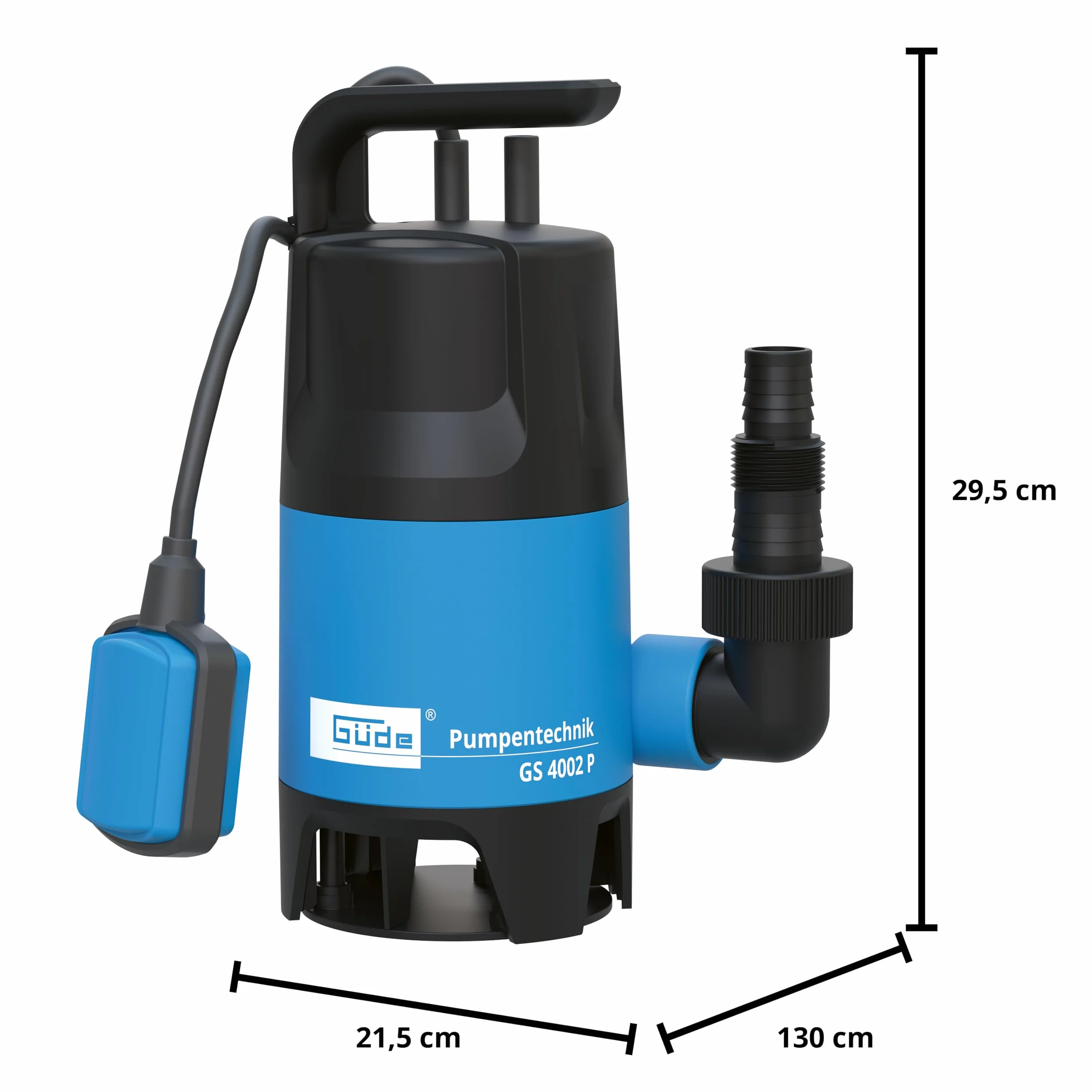 Güde GS4002P Bomba sumergible aguas residuales 400W 7500l/h 5m