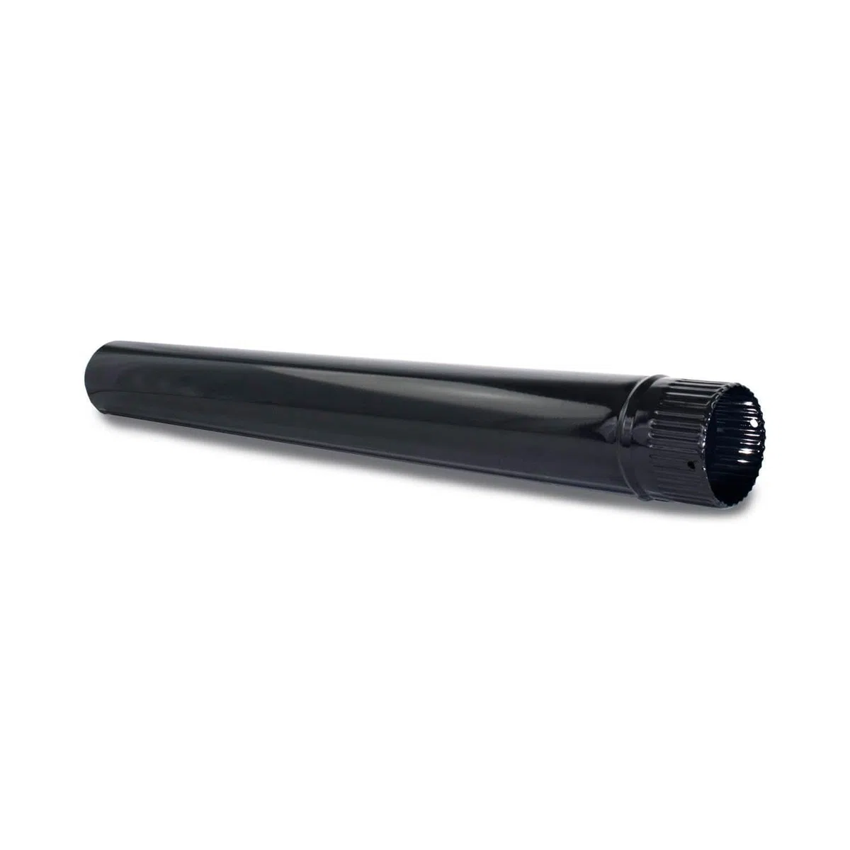 Tubo Chimenea 250mm Vitrificado Negro 1m Estufa Leña Esmaltado Diseño Decorativo Alta Temperatura