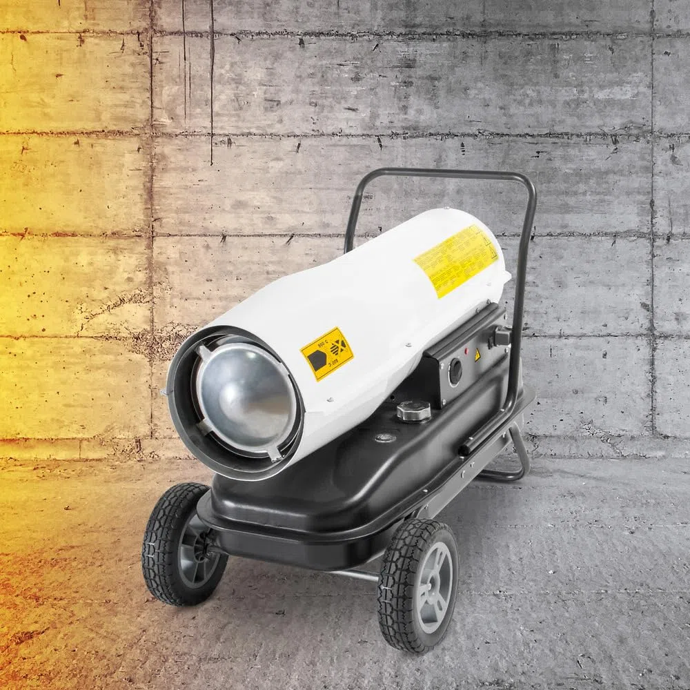 TROTEC Calefactor de gasoil Directo IDE 50 D, Potencia térmica Nominal de 50 kW (44.100 kcal), Termostato, Flujo de aire: 750 m³/h, Ventilador axial, Portátil, Exteriores, Obras, Talleres