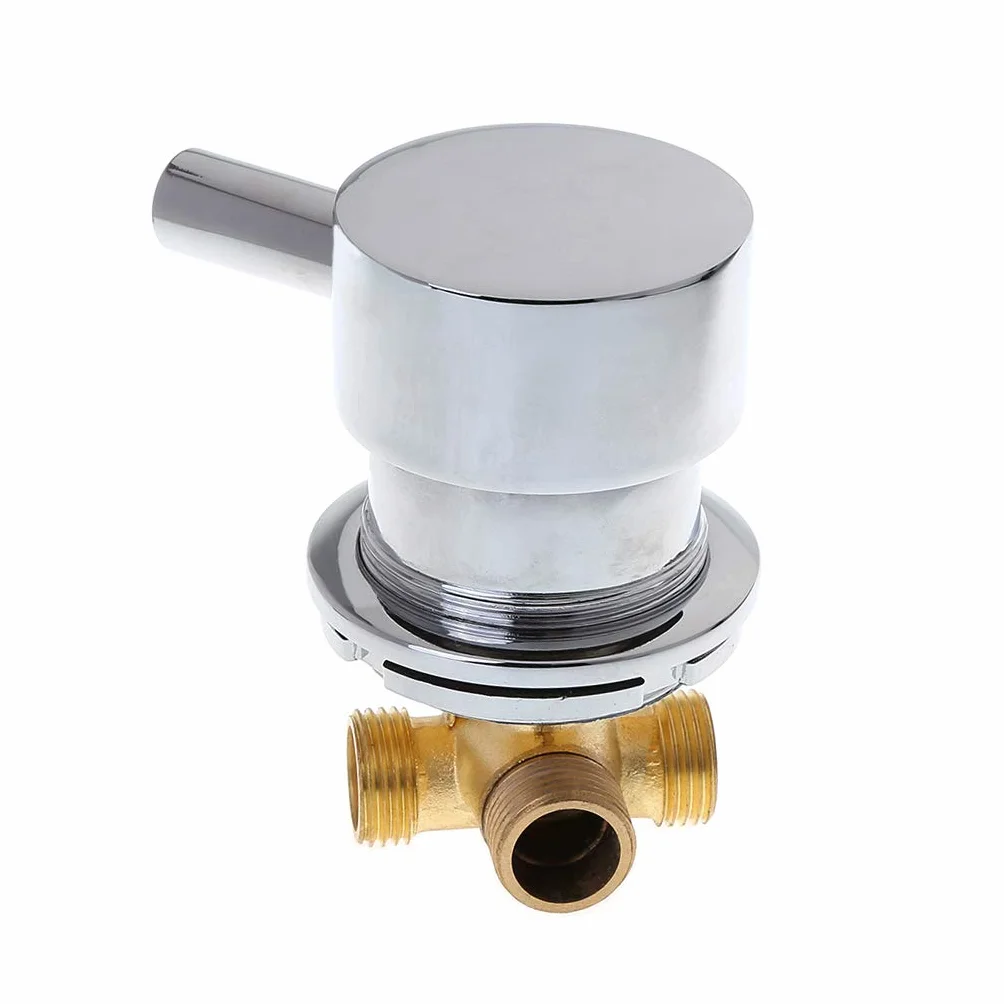GUMEI G1 / 2" Válvula mezcladora de Agua fría y Caliente Mezclador termostático Grifo de Dos entradas y una Salida para Ducha
