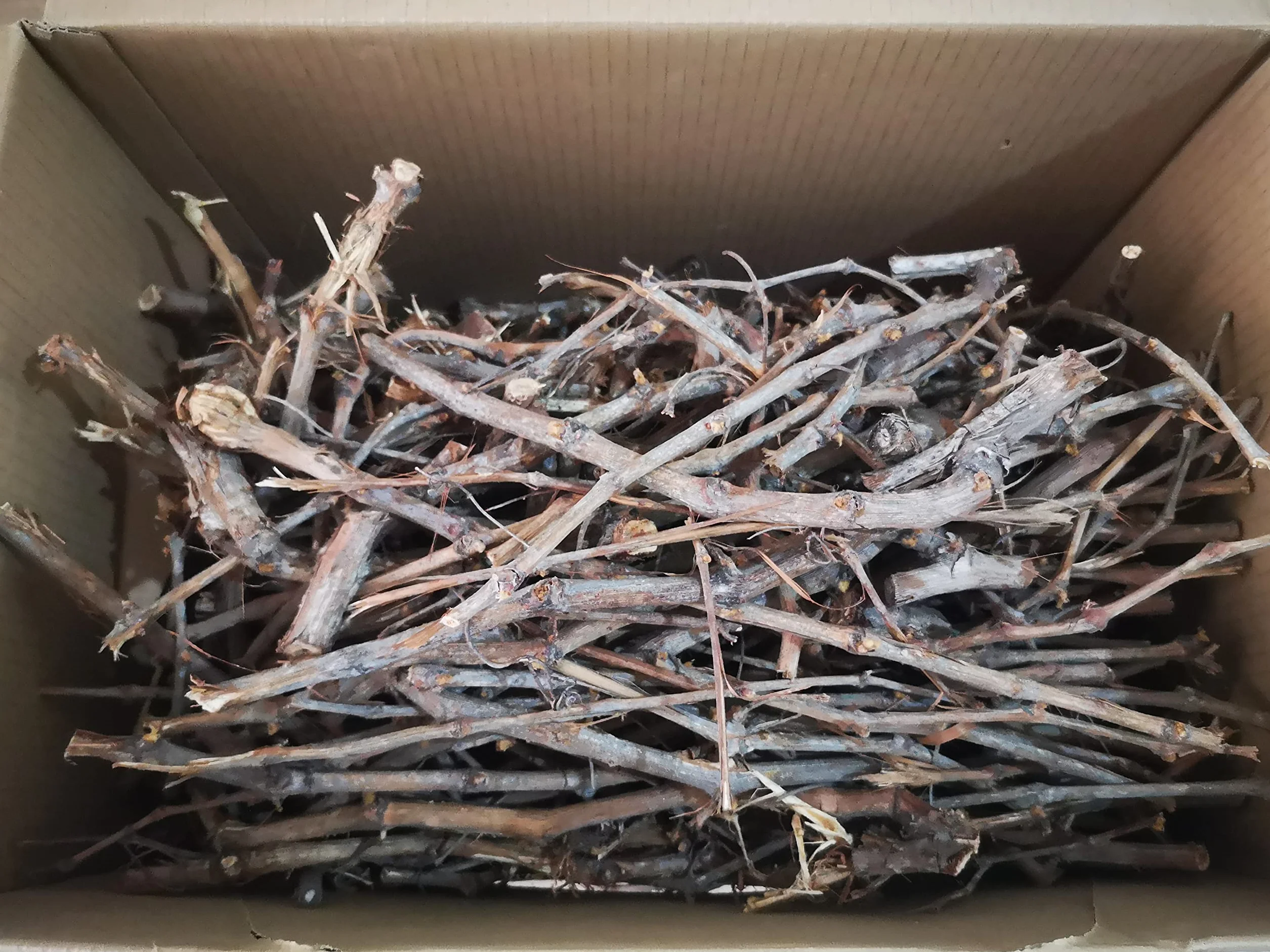 2x68LRamas de Sarmiento Ideal para Arroces, Paellas, Calçots y Chuletitas de Cordero. 68L. Hecho en España. Leña de Vid 100% Natural