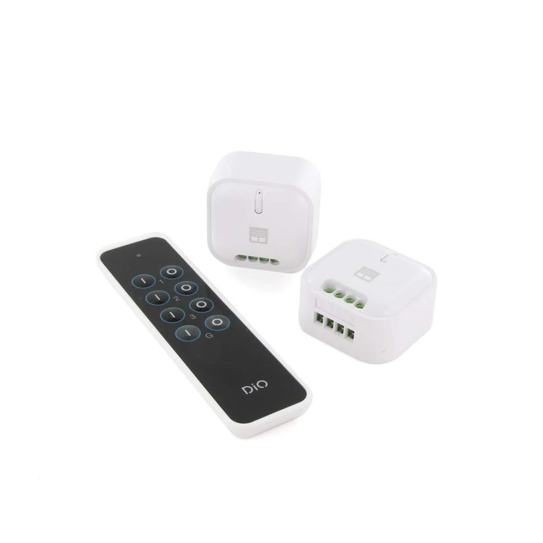 Kit de 2 módulos para persianas + mando a distancia de 3 canales