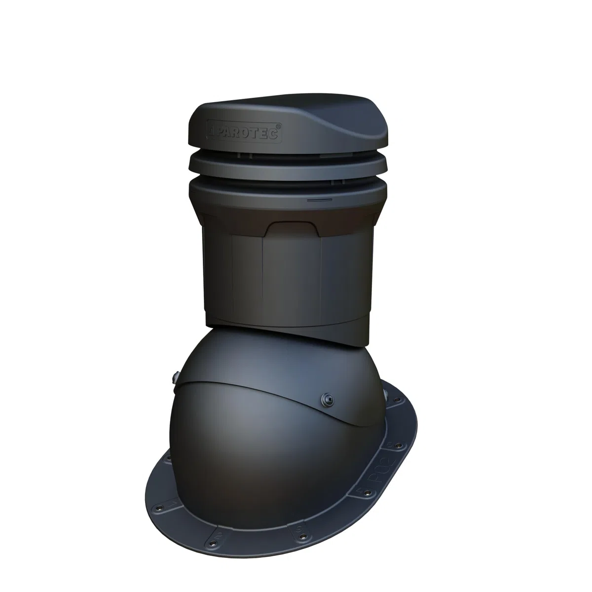 Chimenea baja de 325 mm DN125 (125 mm) para techo plano, chapa trapezoidal, chapa doble para tejas – paso para ventilación de techo para ventilación por gravedad – RAL 3009 – Rojo