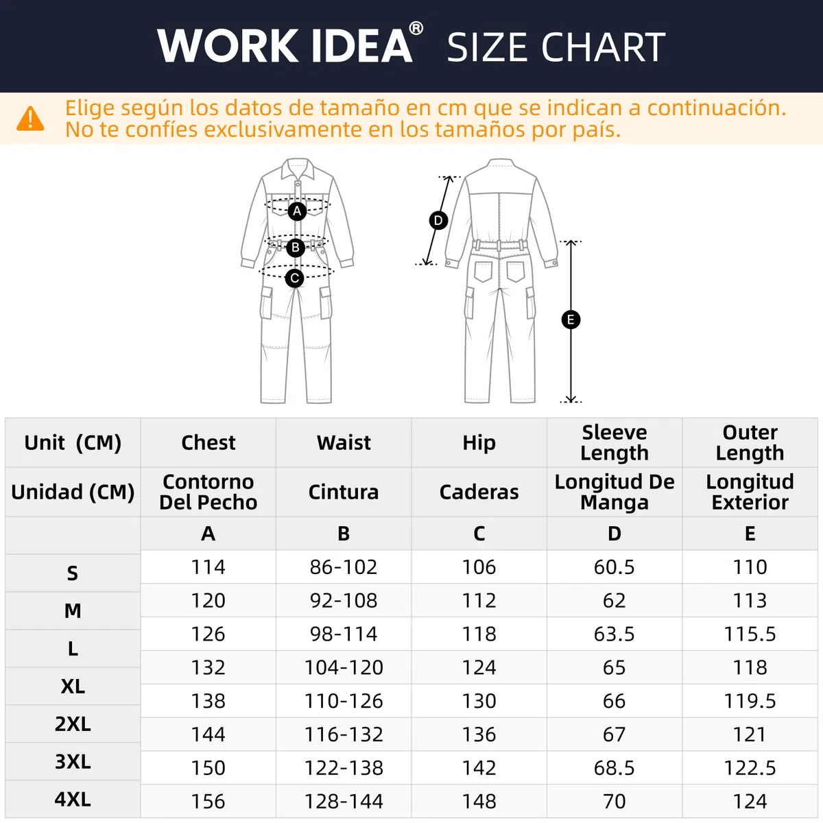 WORK IDEA Mono de trabajo para hombre 100% algodón premium: el compañero perfecto para constructores, artesanos y aficionados al bricolaje