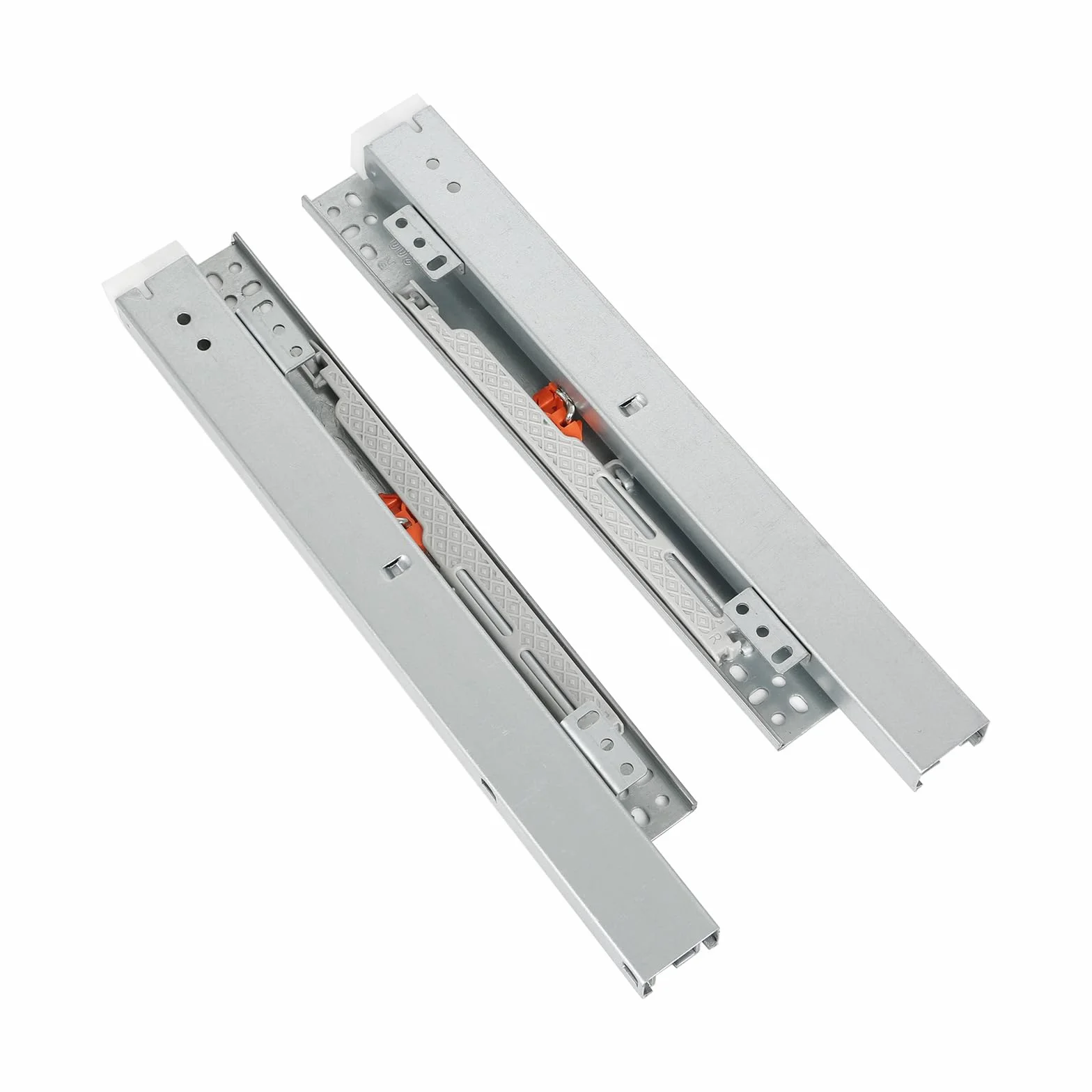 Guías para cajón para montaje en suelo, 1 par de guías para cajón, extensión completa, rieles telescópicos de 180 mm para montaje en suelo (45 cm)
