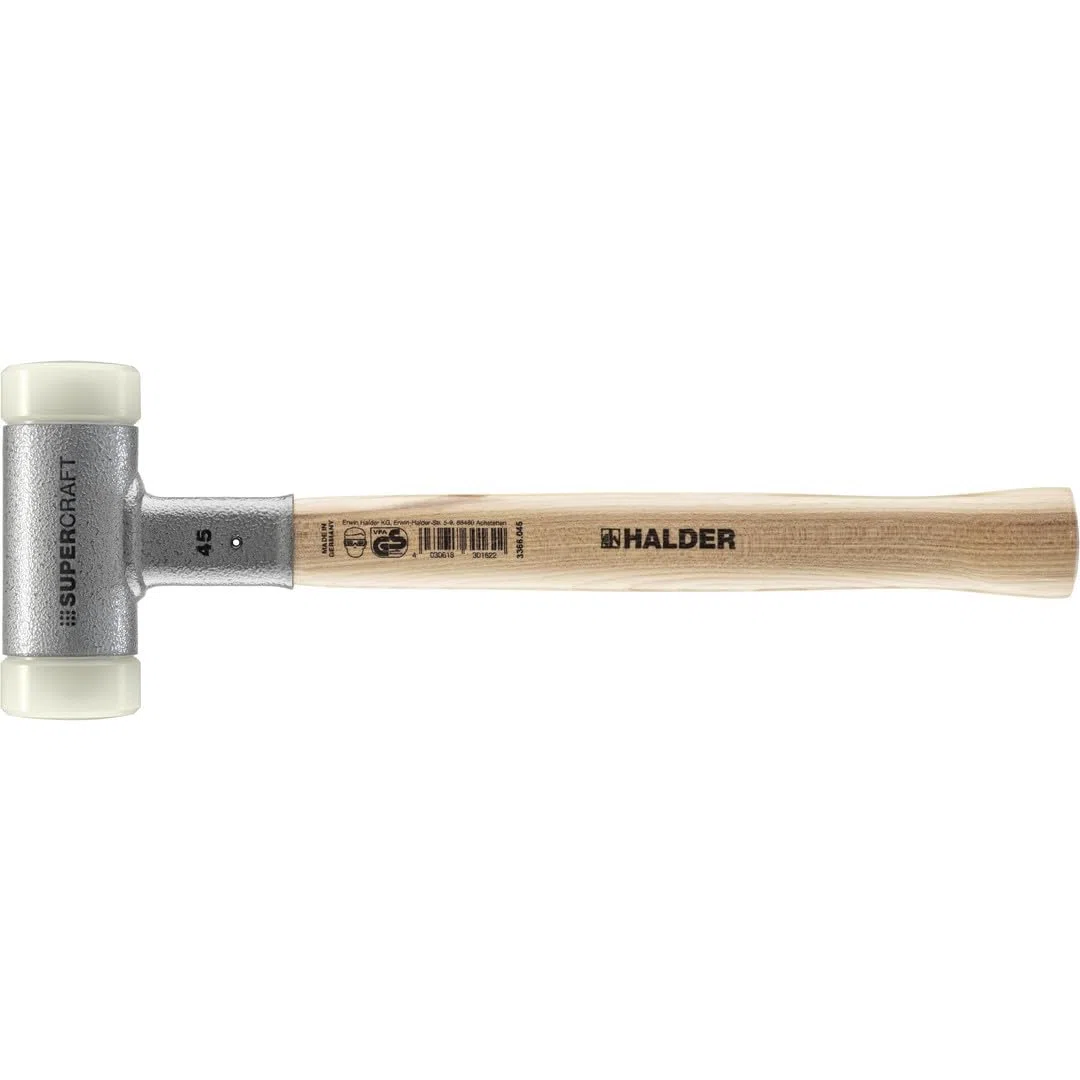 Halder 3366045 - Mazo de nailon con reductor de vibraciones, multicolor, 45 mm