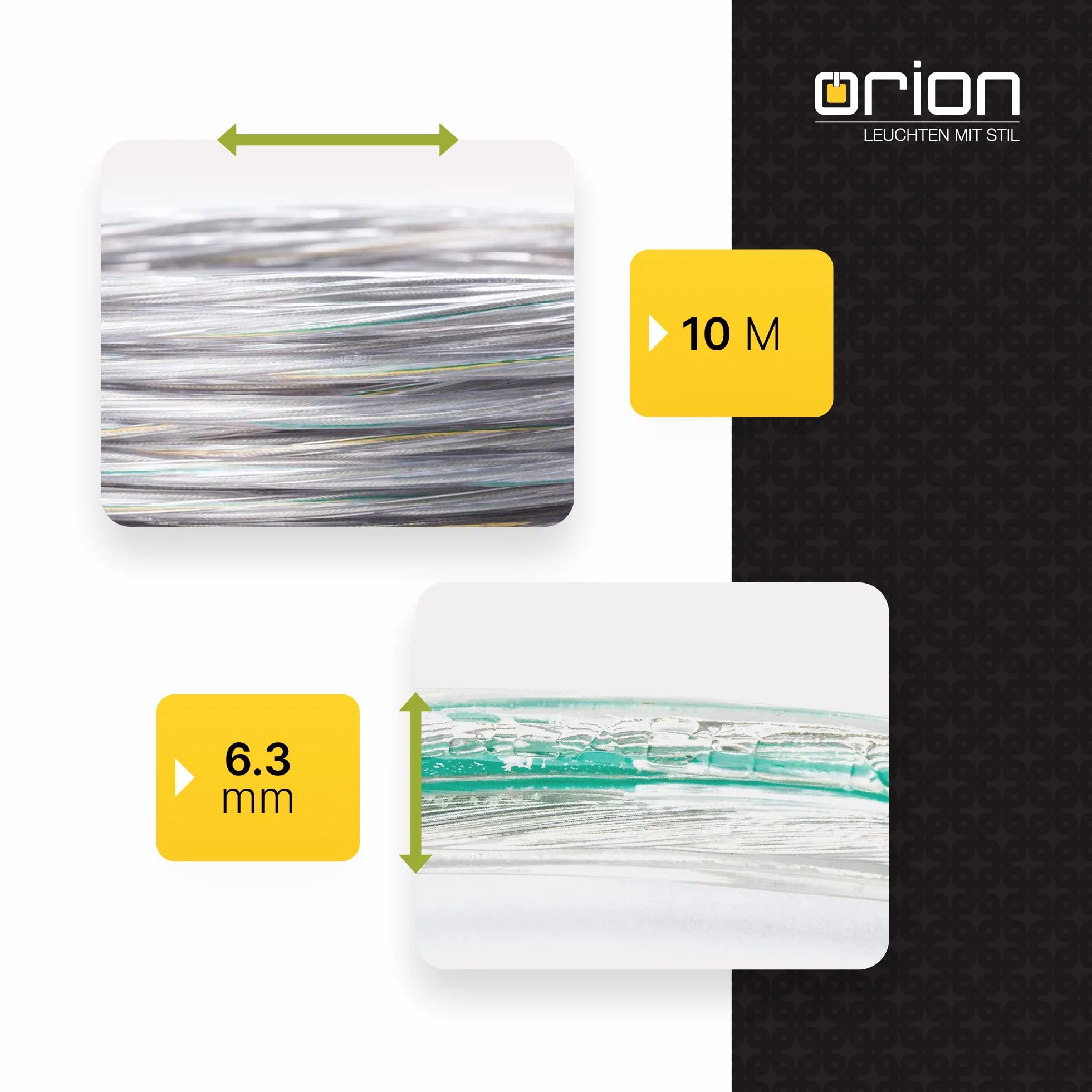 Cable de alimentación 3 conductores 0,75 mm2 transparente