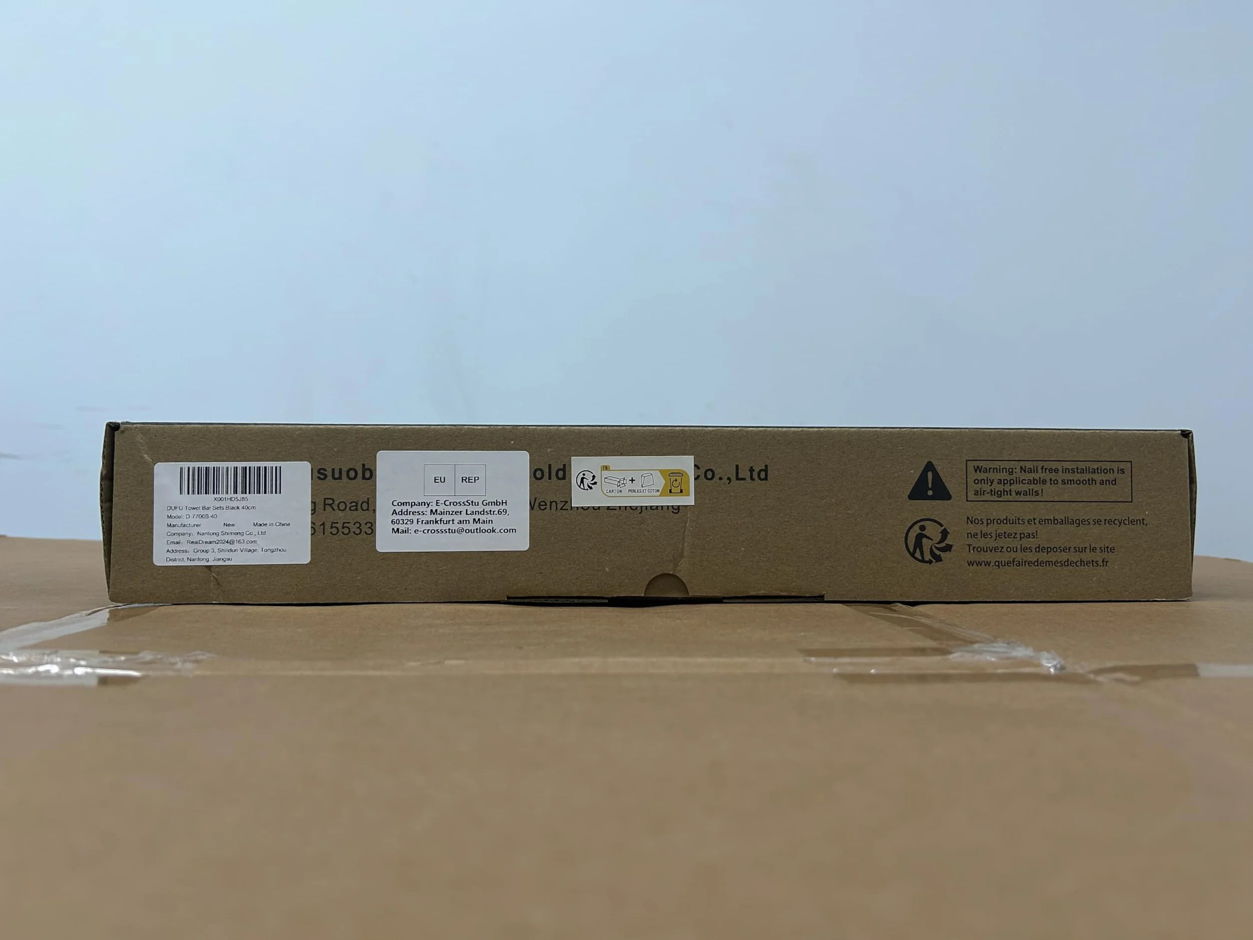 DUFU Juego de Toalleros de Acero Inoxidable Negro Mate 40cm con Barra de Toallas, Soporte de Papel Higiénico y Gancho de Bata