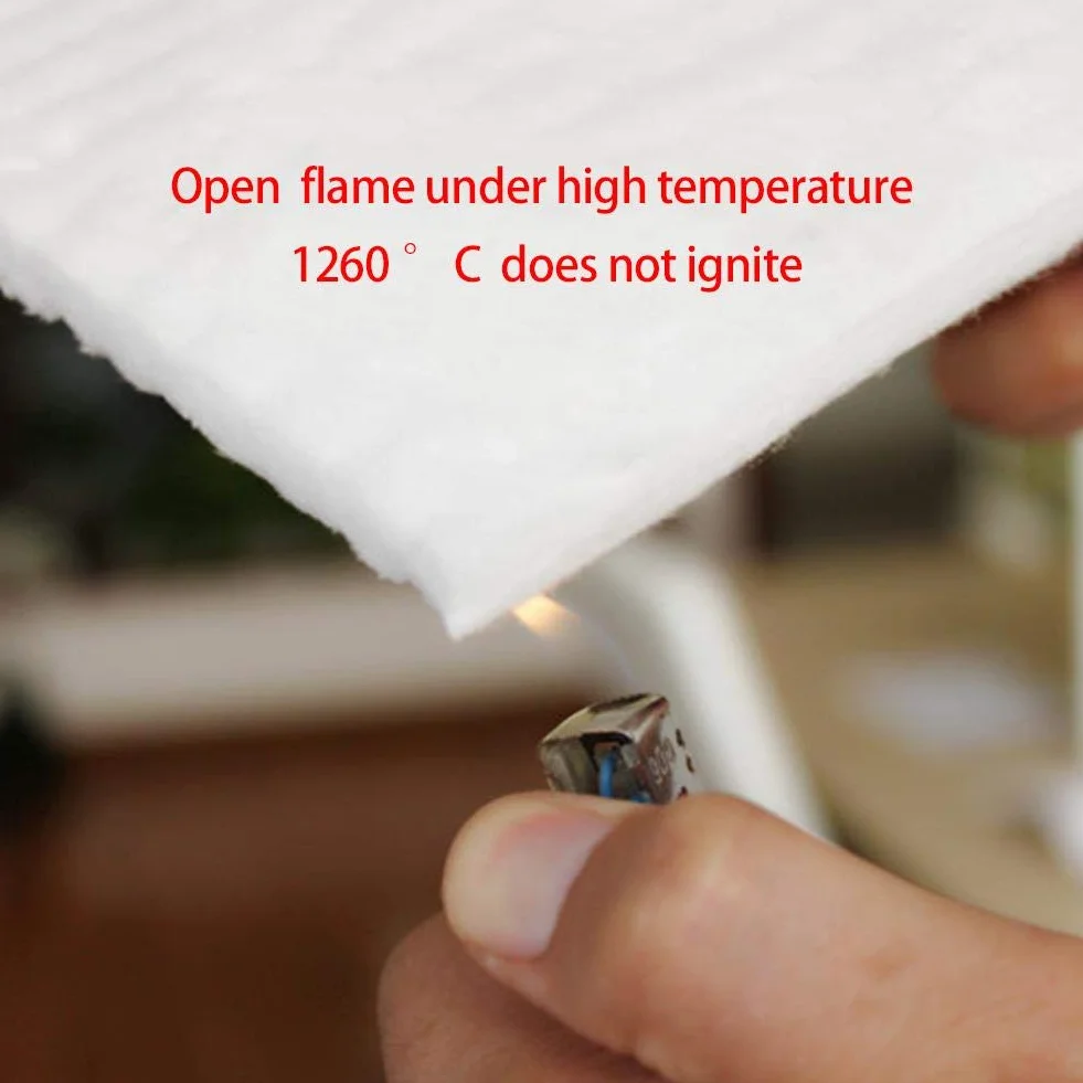 Manta de fibra cerámica de alta temperatura con lámina de aluminio - for estufas, hornos y hornos - Personalizable(1000mmx610mmx4mm)