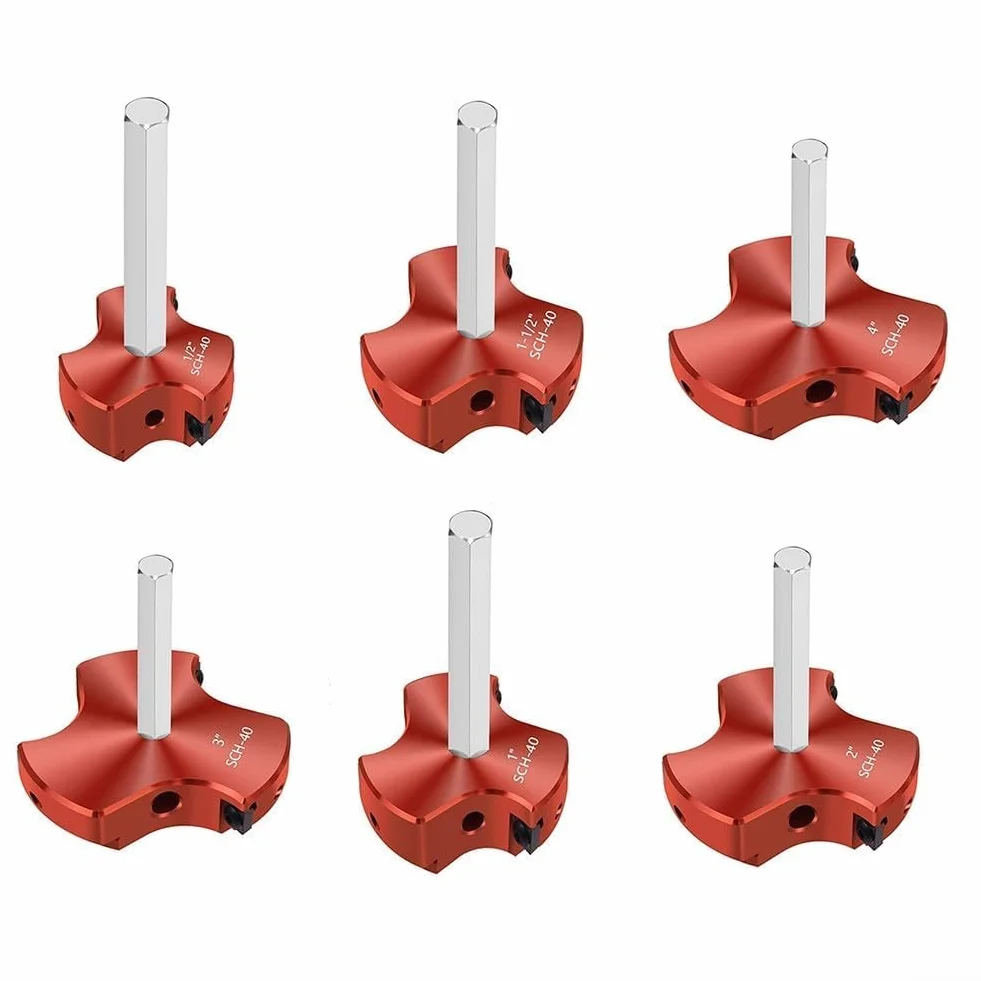 Escariador de tubería de PVC de triple hoja para la eliminación efectiva de desechos de tuberías y cemento 40 accesorios de plástico PVC, CPVC y ABS con construcción (4)