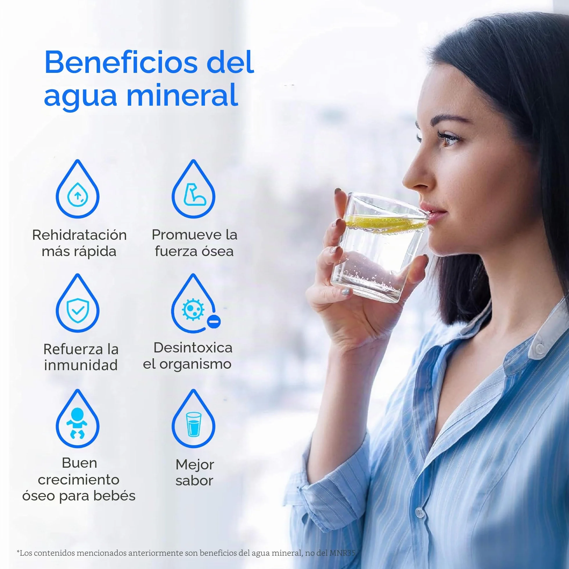Waterdrop Filtro de Agua en Línea de Remineralización, Posfiltro de Conexión Rápida de 1/4" para Sistema de Filtro de Osmosis Inversa RO